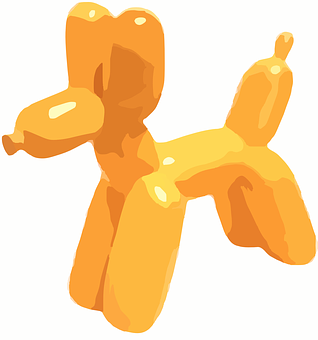 Ballonhond Illustrasie Muurpapier