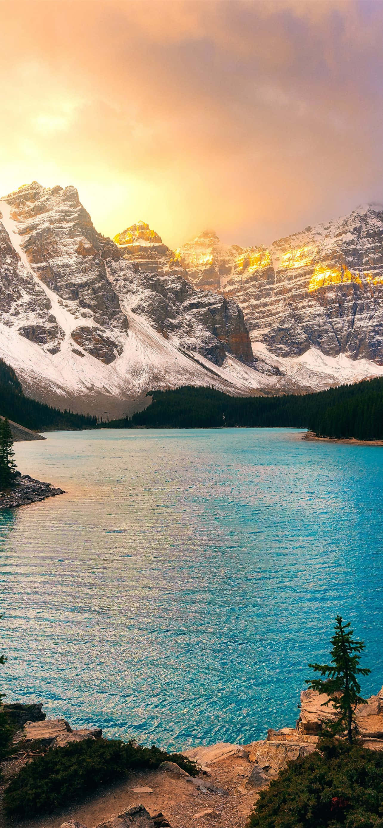 Banff Nasionale Park Sondopkoms Muurpapier