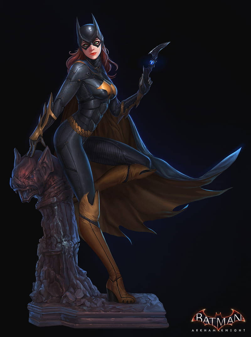 Batgirl-plakkaat uit Batman Arkham Knight iPhone Muurpapier
