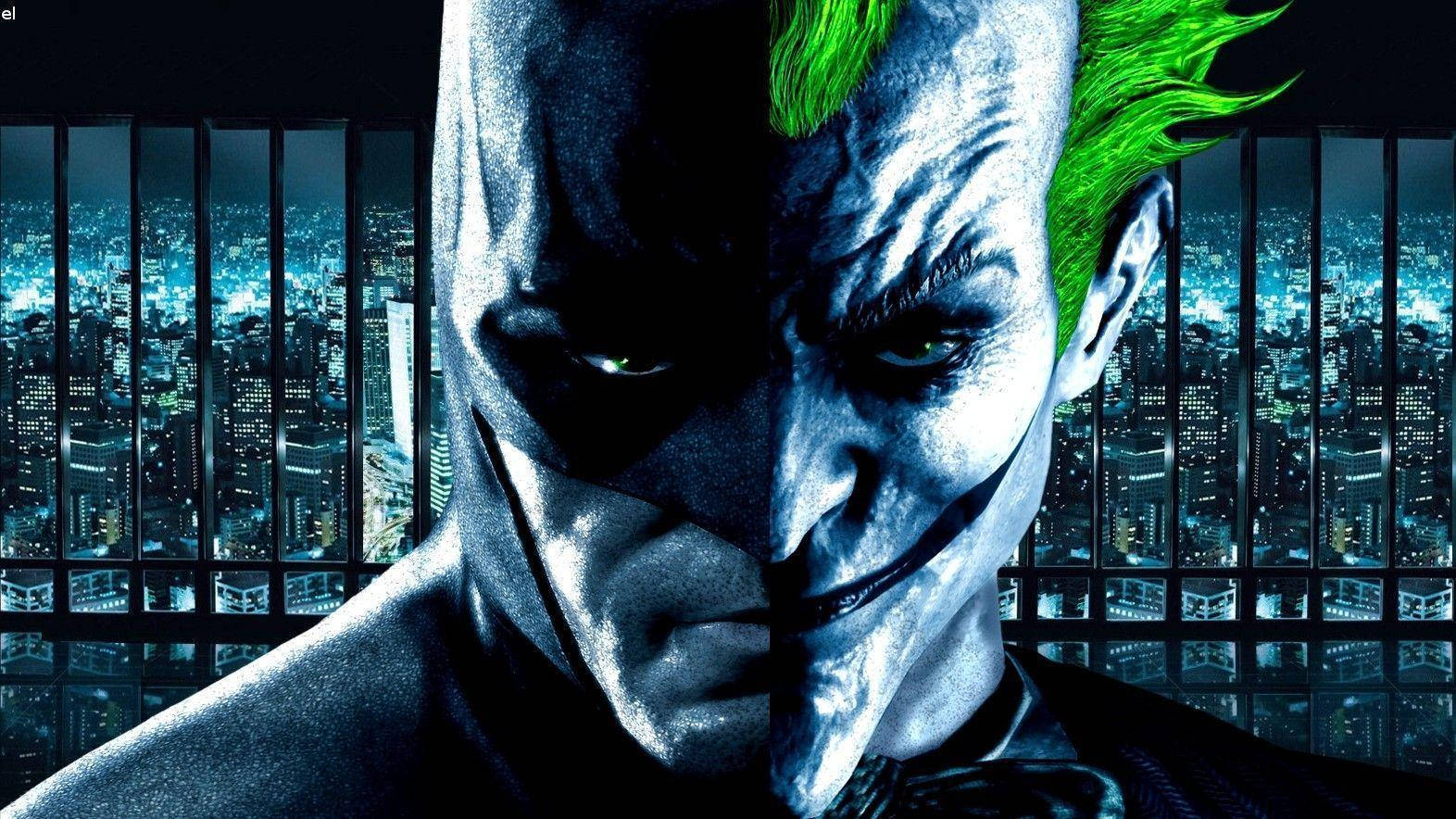 Batman en Joker gesig agtergrond