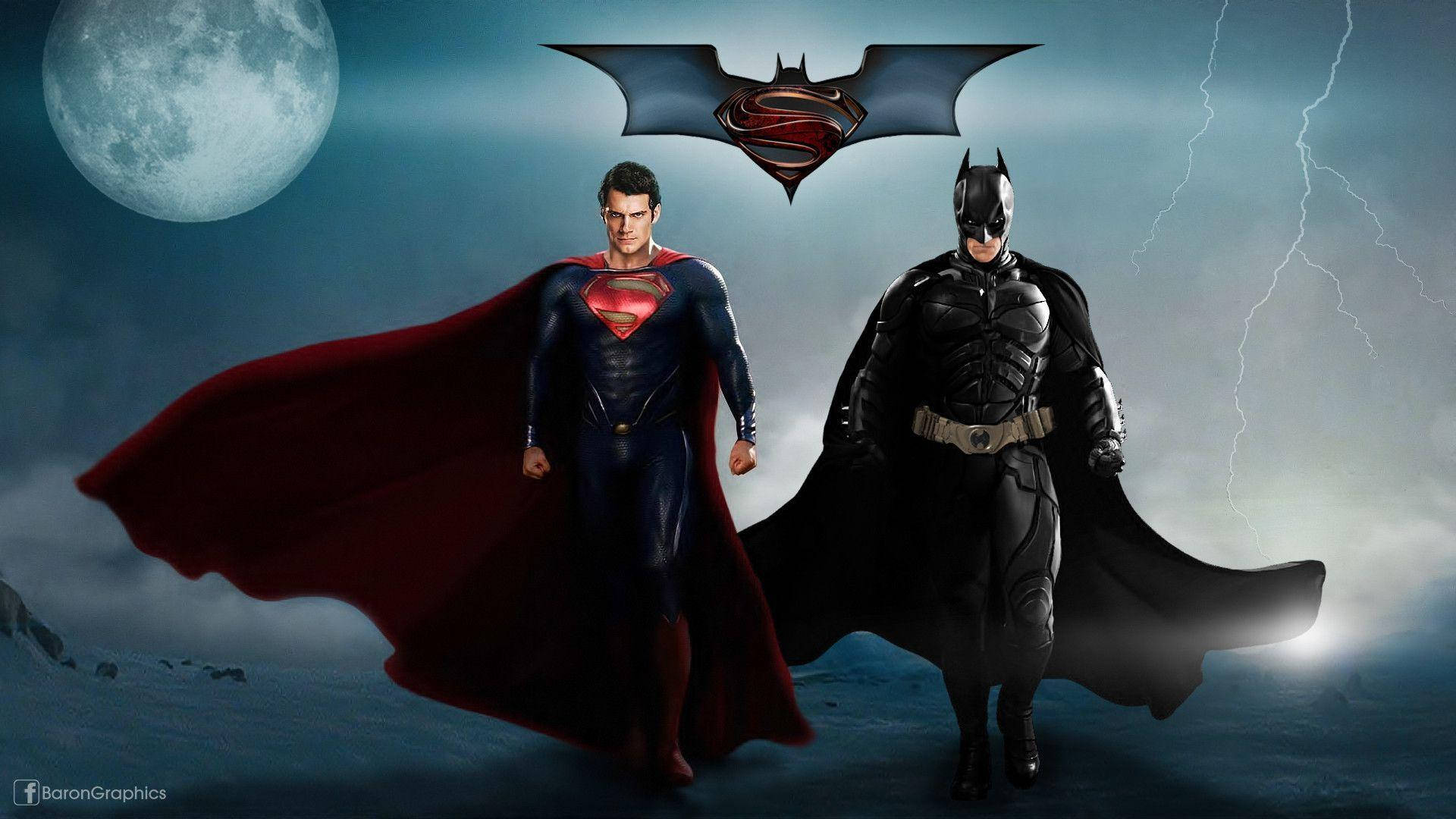 Batman en Superman logo agtergrond