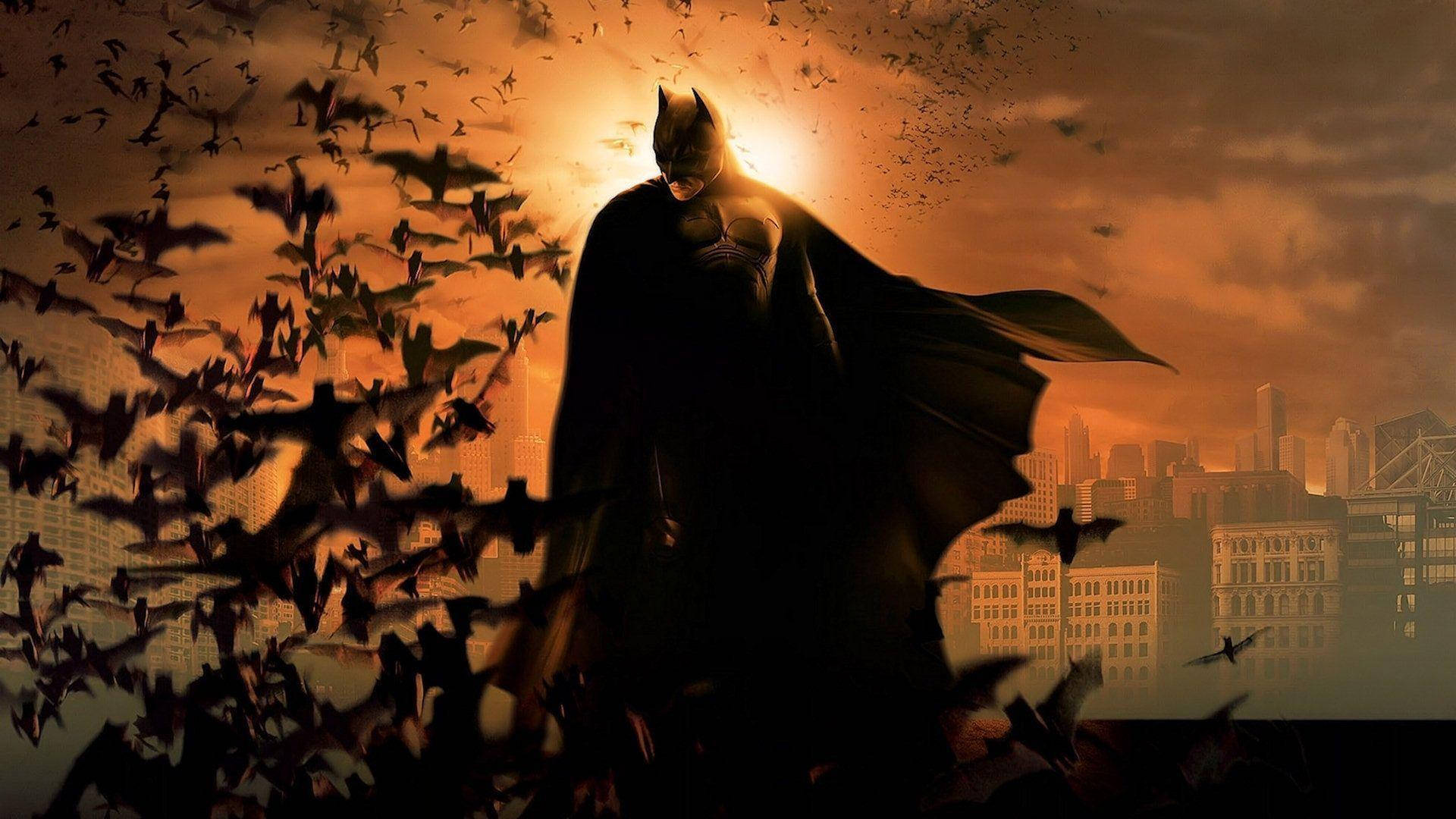 Batman en vlermuise sepia agtergrond