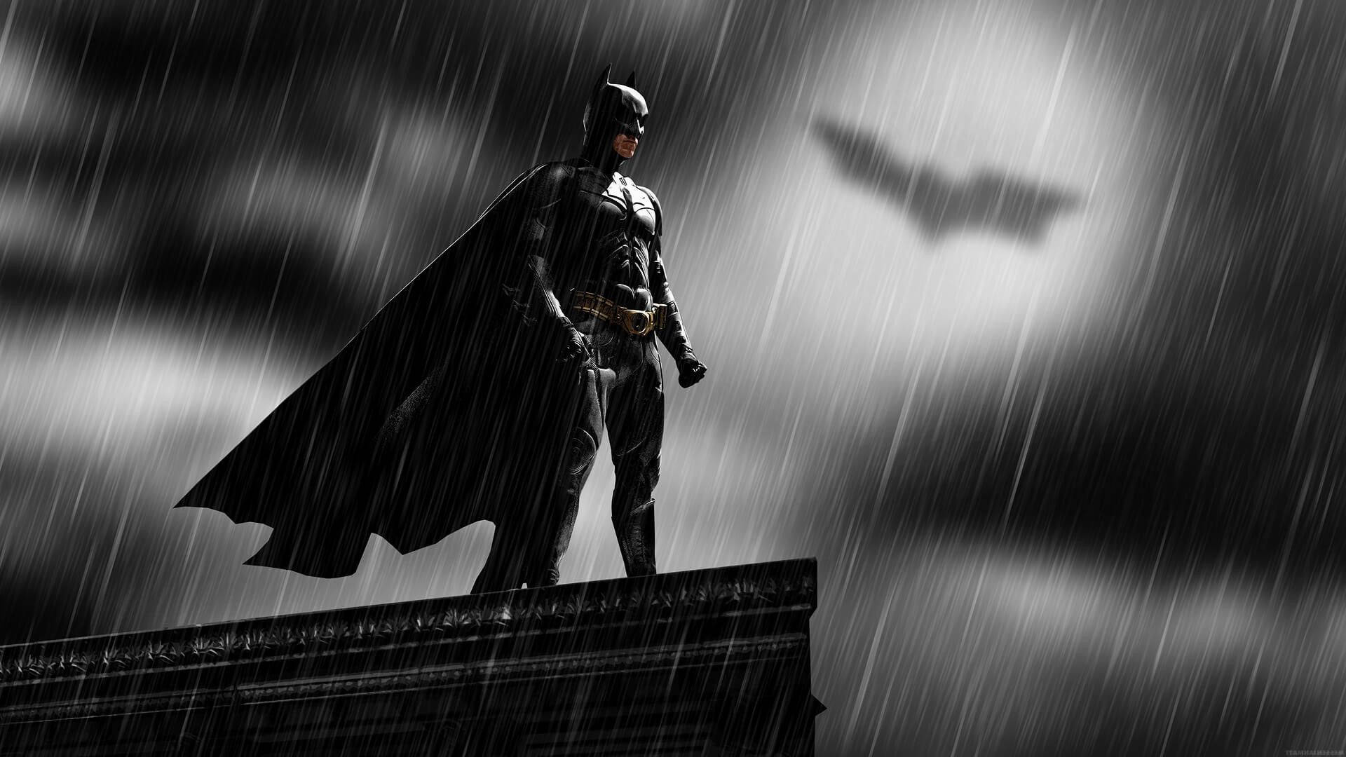 Batman Reënerige Nag Plakkaat agtergrond