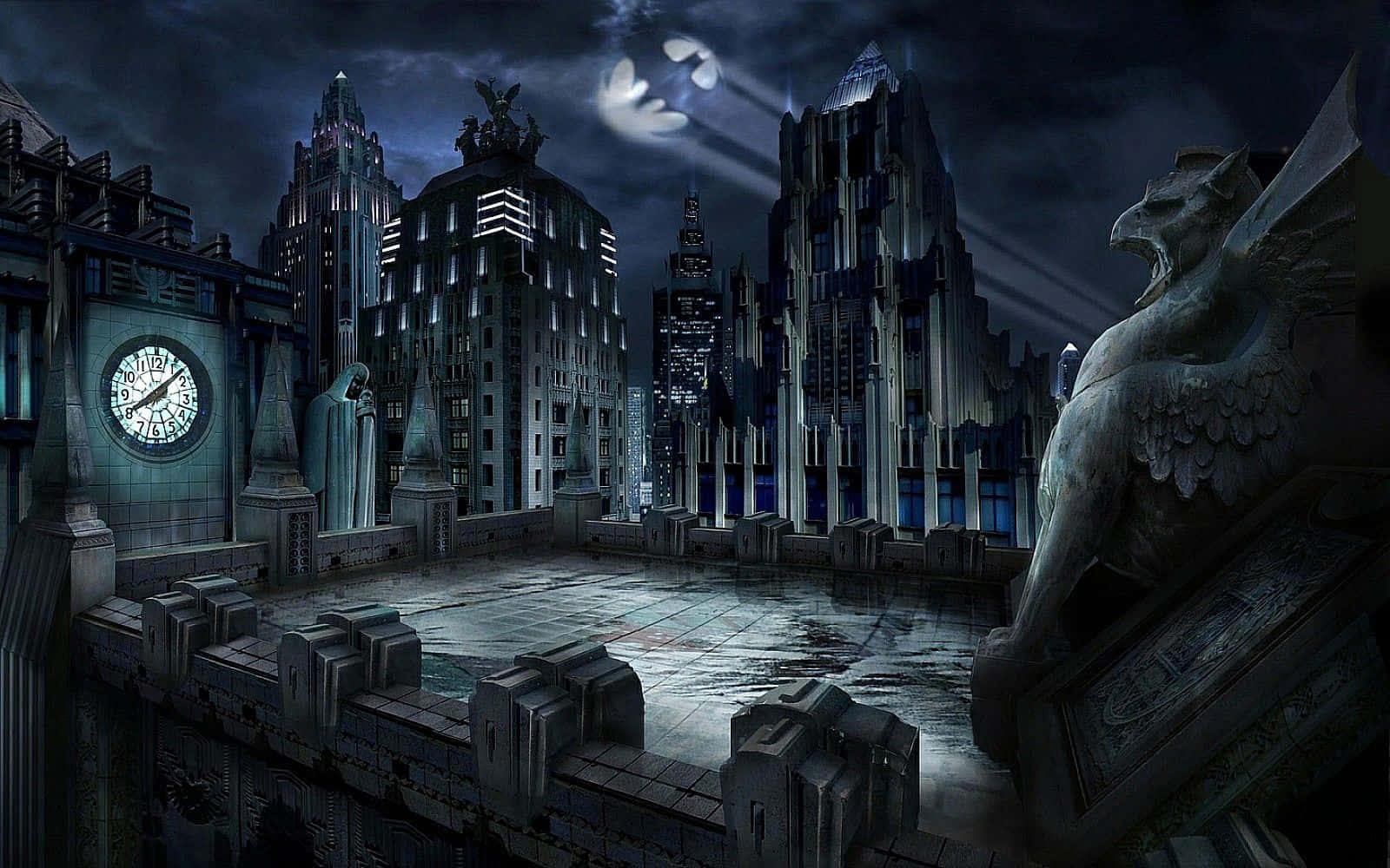 batman-stad-muurpapier - muurpapier