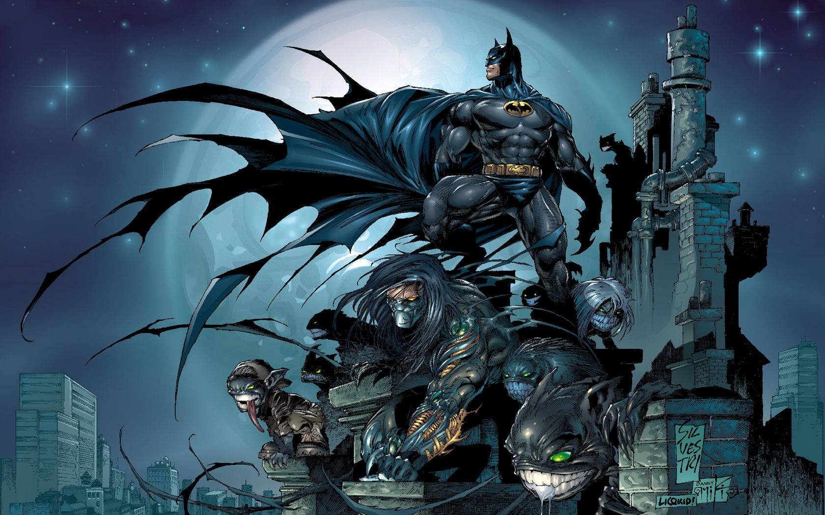 Batman strokie tekening agtergrond