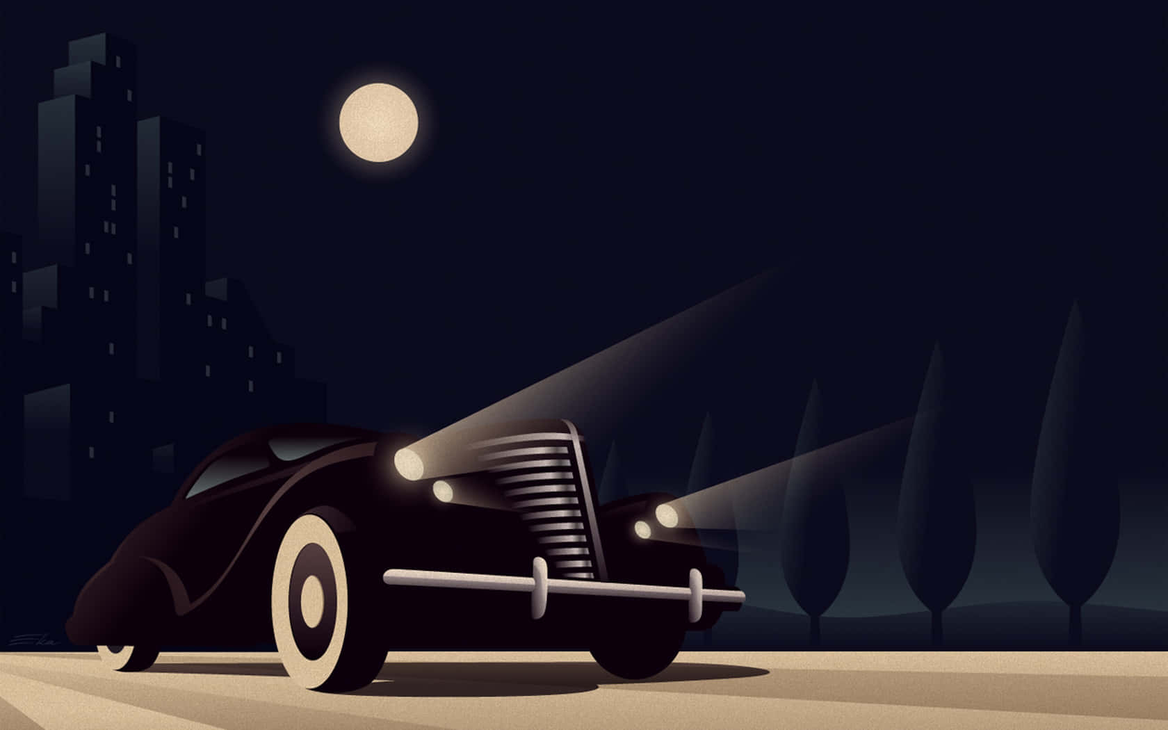 Batman The Animated Series Klassieke Motor Nag Muurpapier