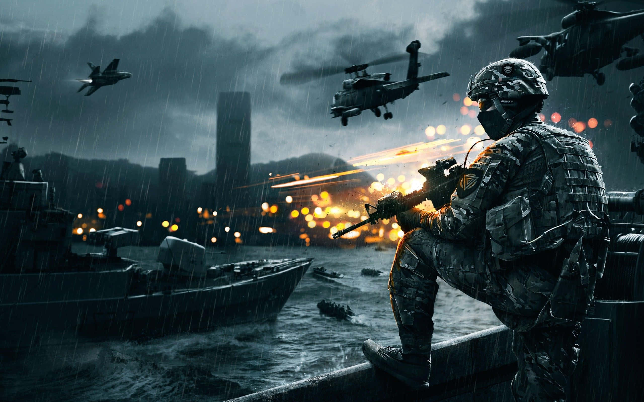 Battlefield 4 Kus Militêre Bureaublad Muurpapier