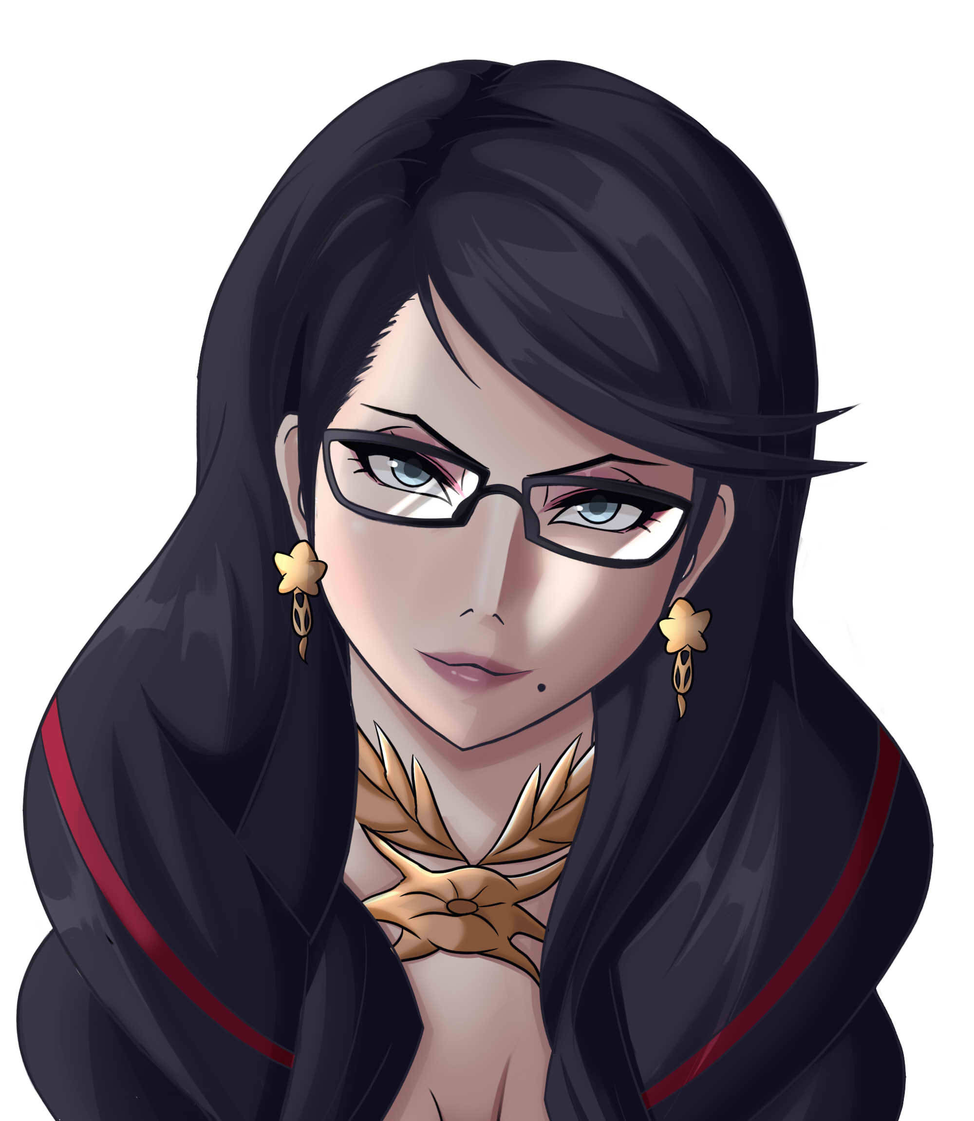 Bayonetta Woedende Gesig Muurpapier