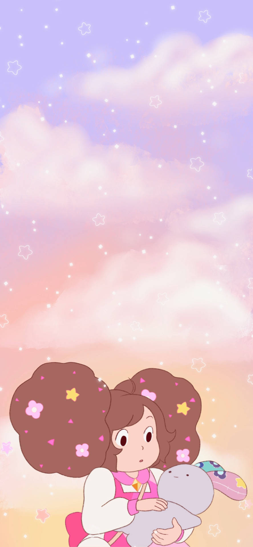 bee en puppycat Op Werk Muurpapier