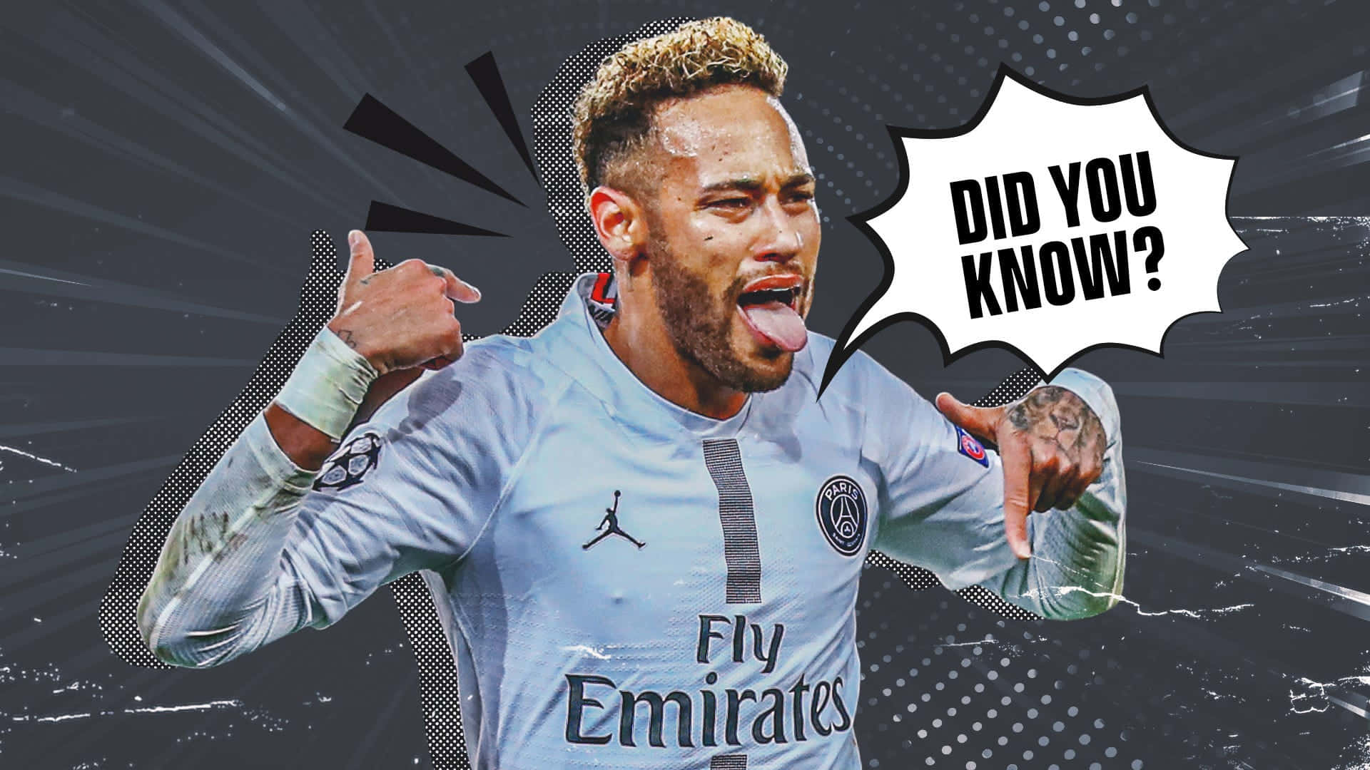 Beeld Brasiliaanse Sokkerster Neymar Maak 'n Spel Muurpapier