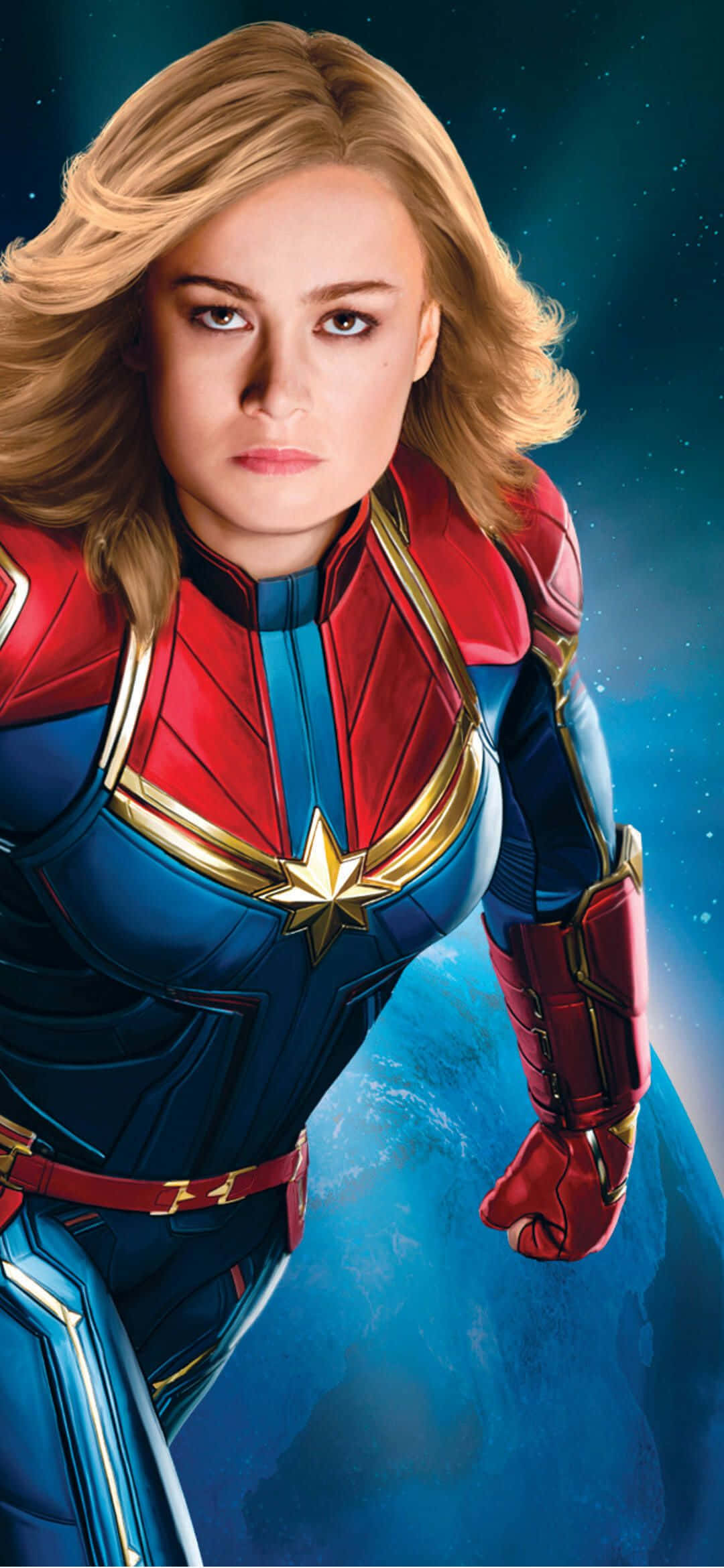 Beeld "Captain Marvel Ontketen Haar Kosmiese Krag" Muurpapier