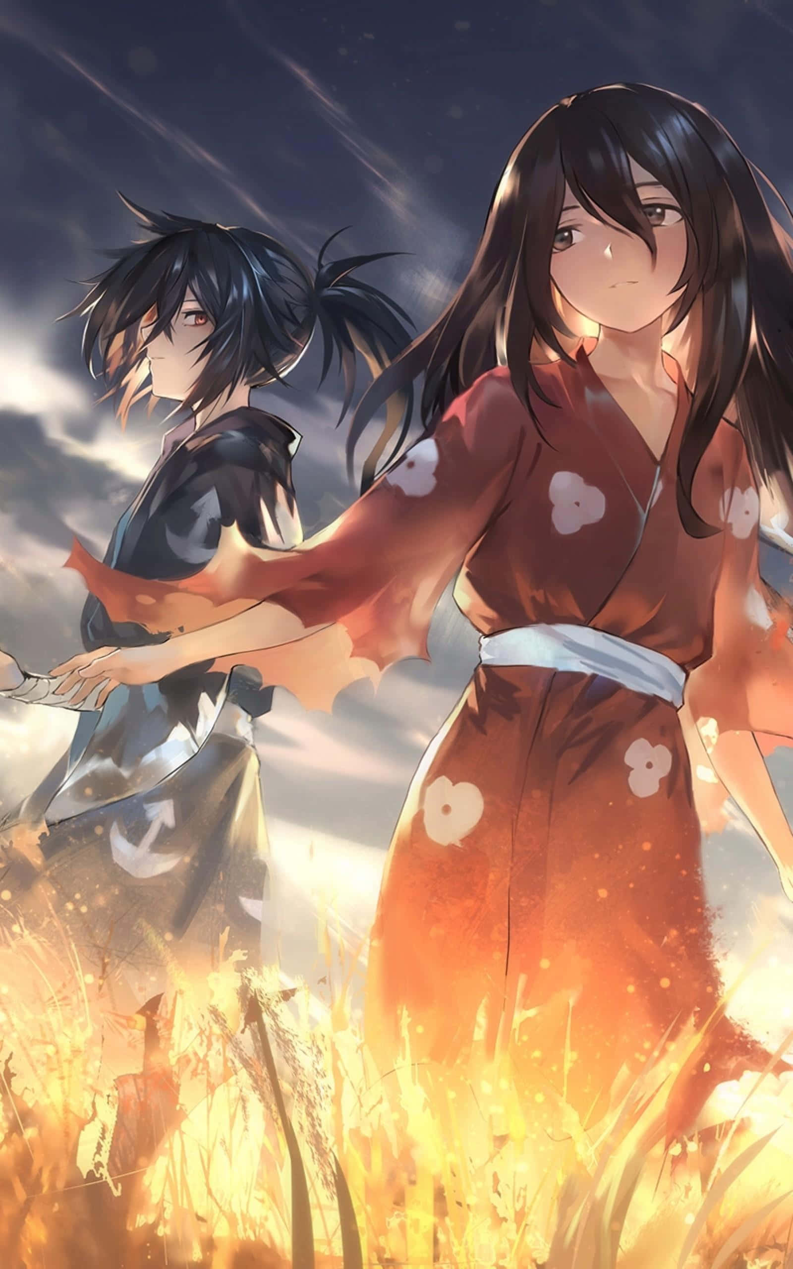 Beeld Demon Slayer Dororo in Geveg Muurpapier