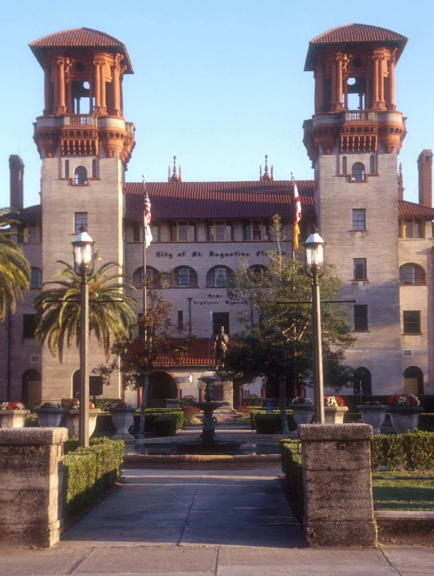 Beeld Geniet die Uitsig oor Historiese Middedorp Saint Augustine Florida Muurpapier