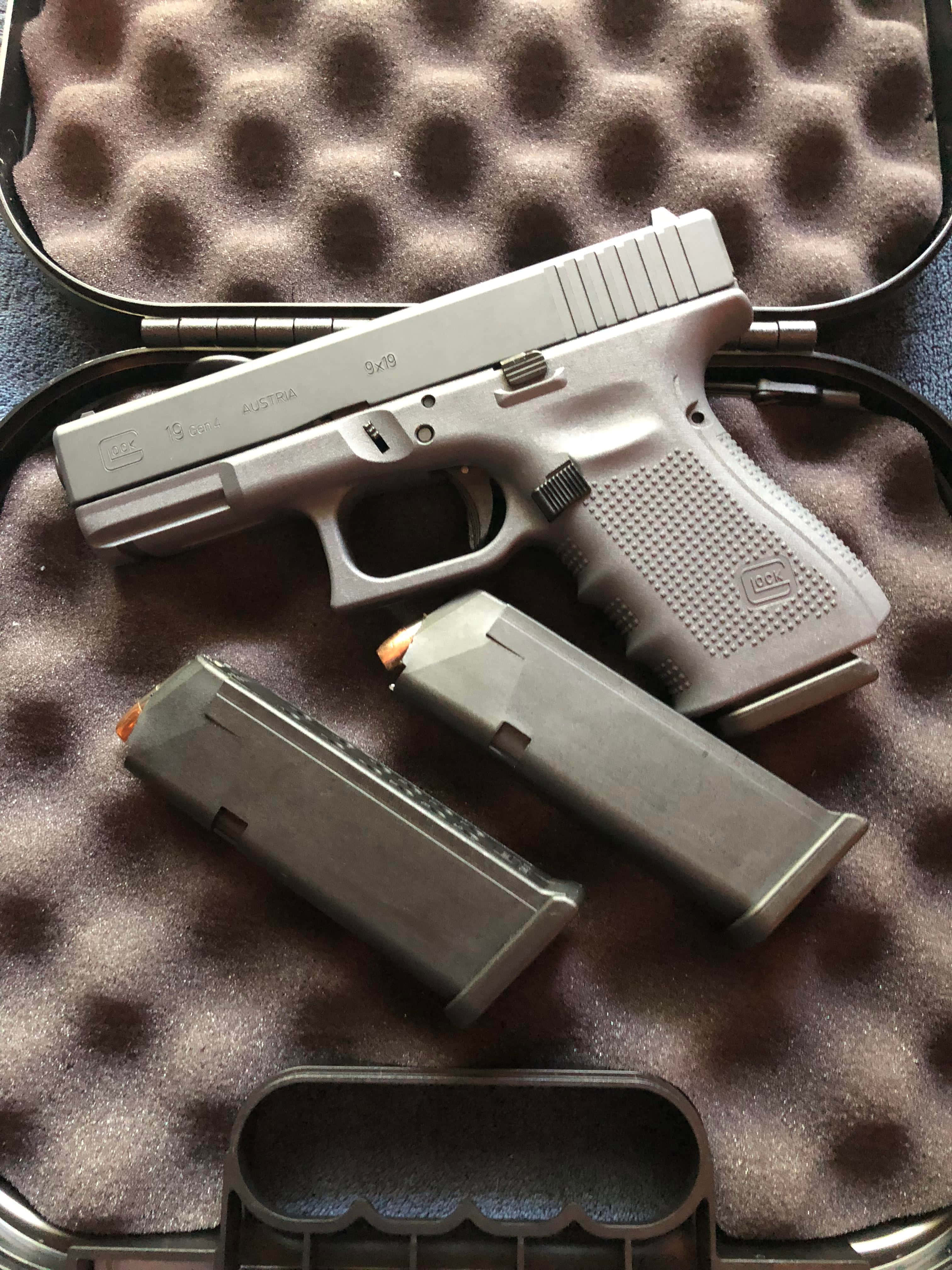 Beeld Glock 19 Semi-outomatiese Pistool Muurpapier
