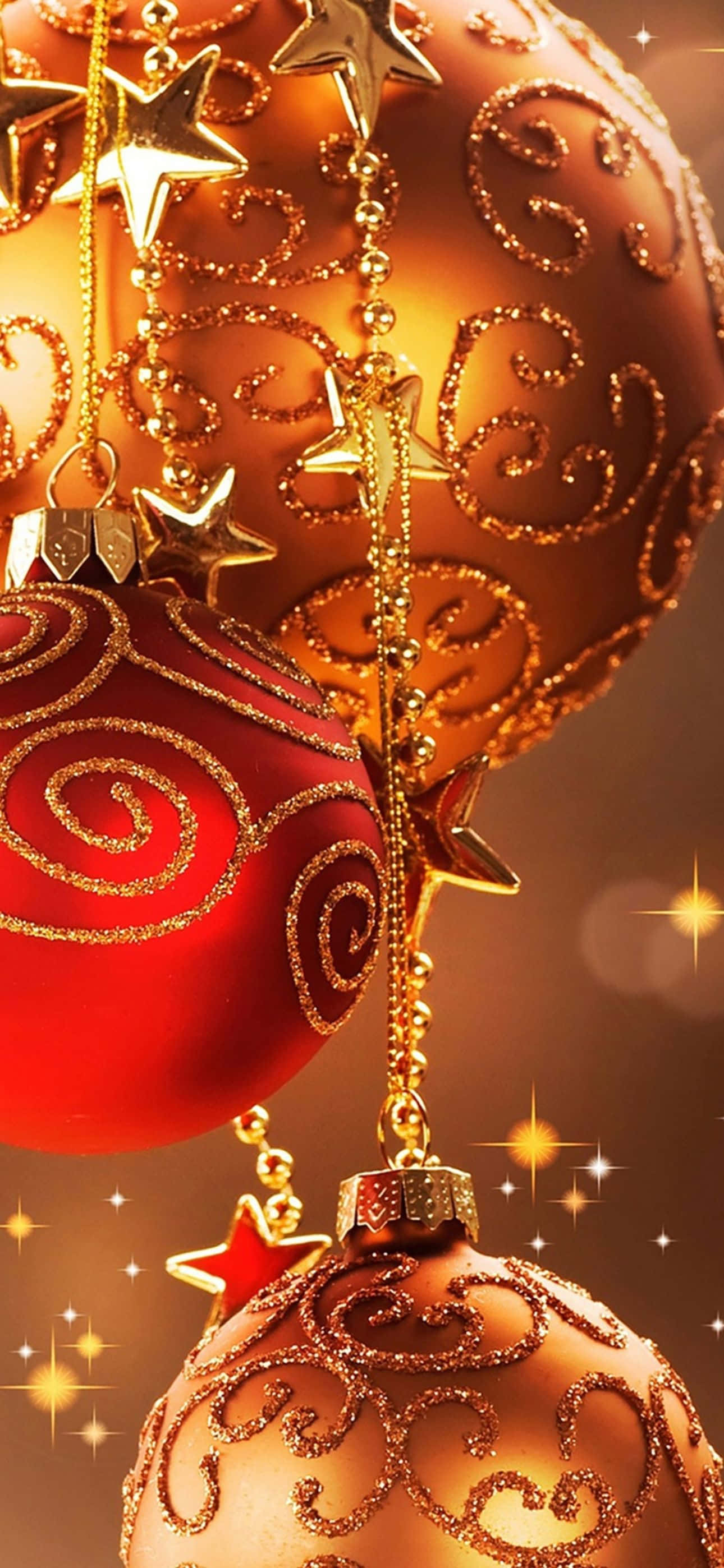 Beeld Hê 'n heerlike Kersfees met 'n feestelike iPhone-agtergrond Muurpapier