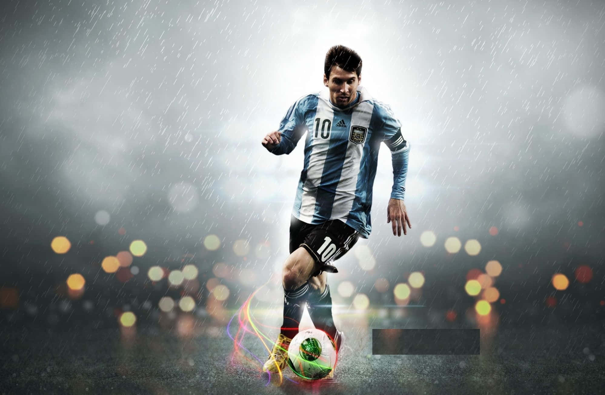 Beeld Lionel Messi Slaan die Perfekte Posisie Muurpapier