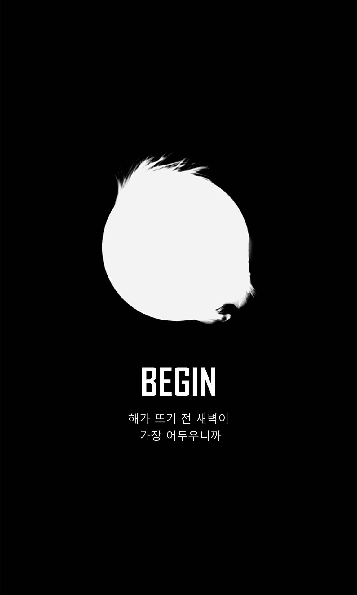 Begin BTS Swart Estetika Muurpapier