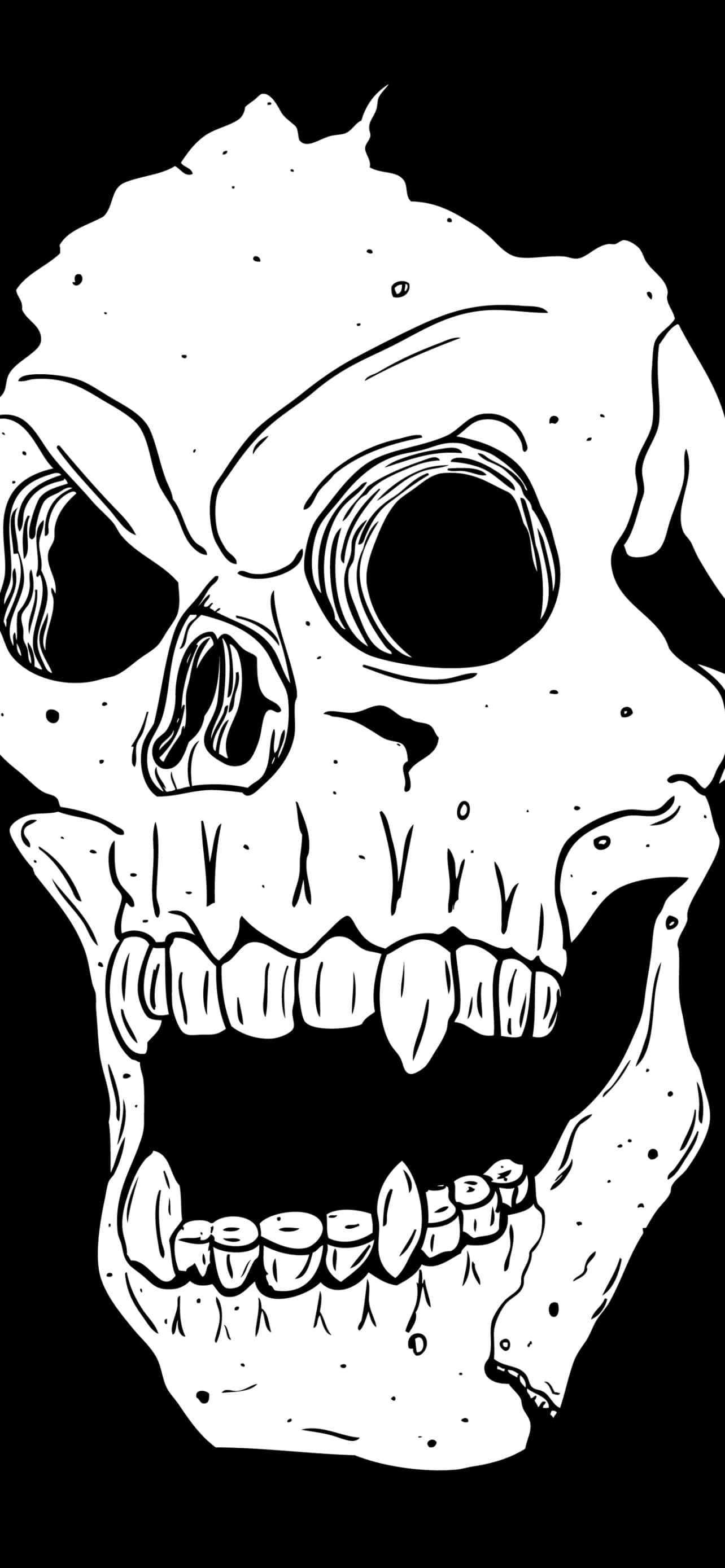Begin die gesprek met Skull Phone Muurpapier