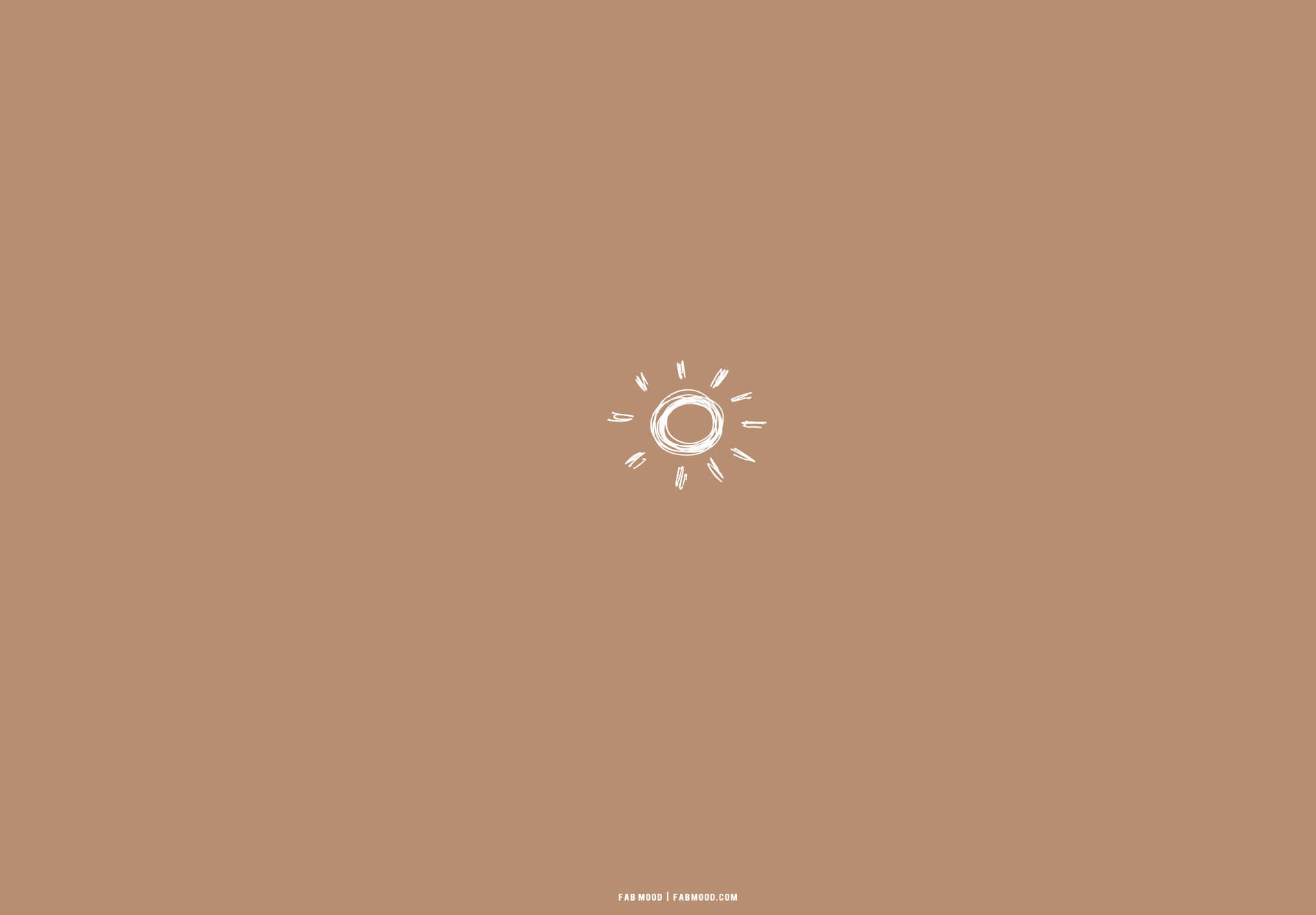Beige Bruin Estetiese Sonkuns muurpapier
