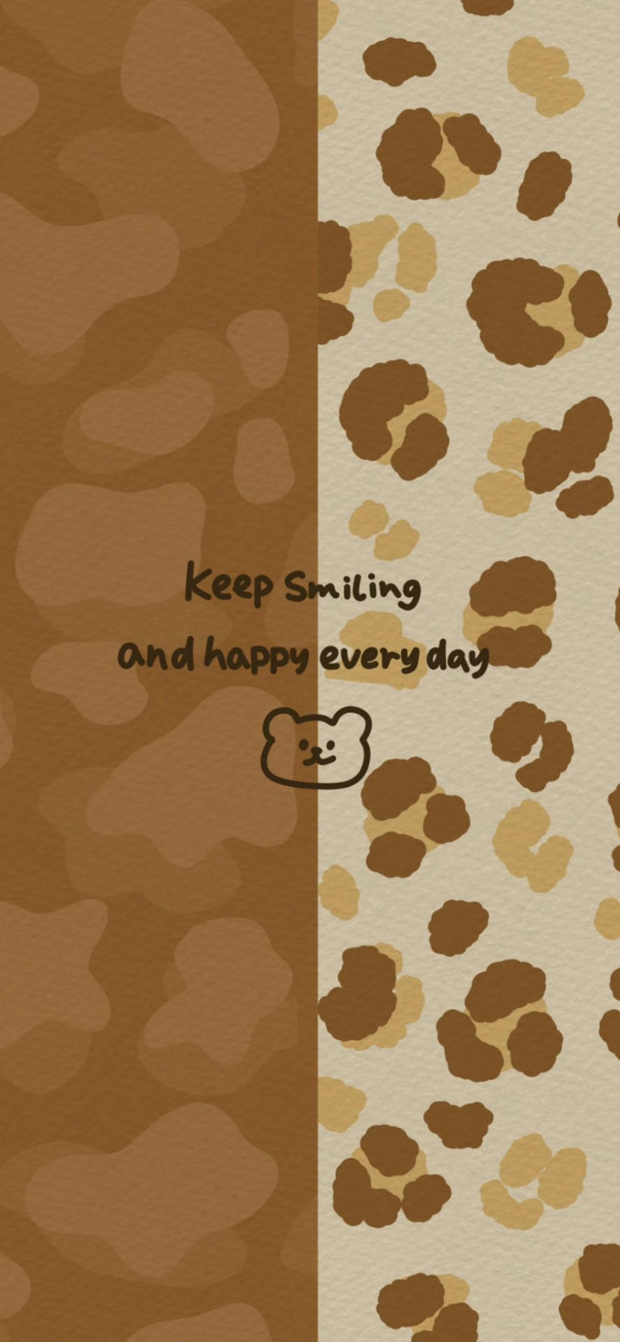 Beige Bruin Estetiese Troeteldierpote Muurpapier