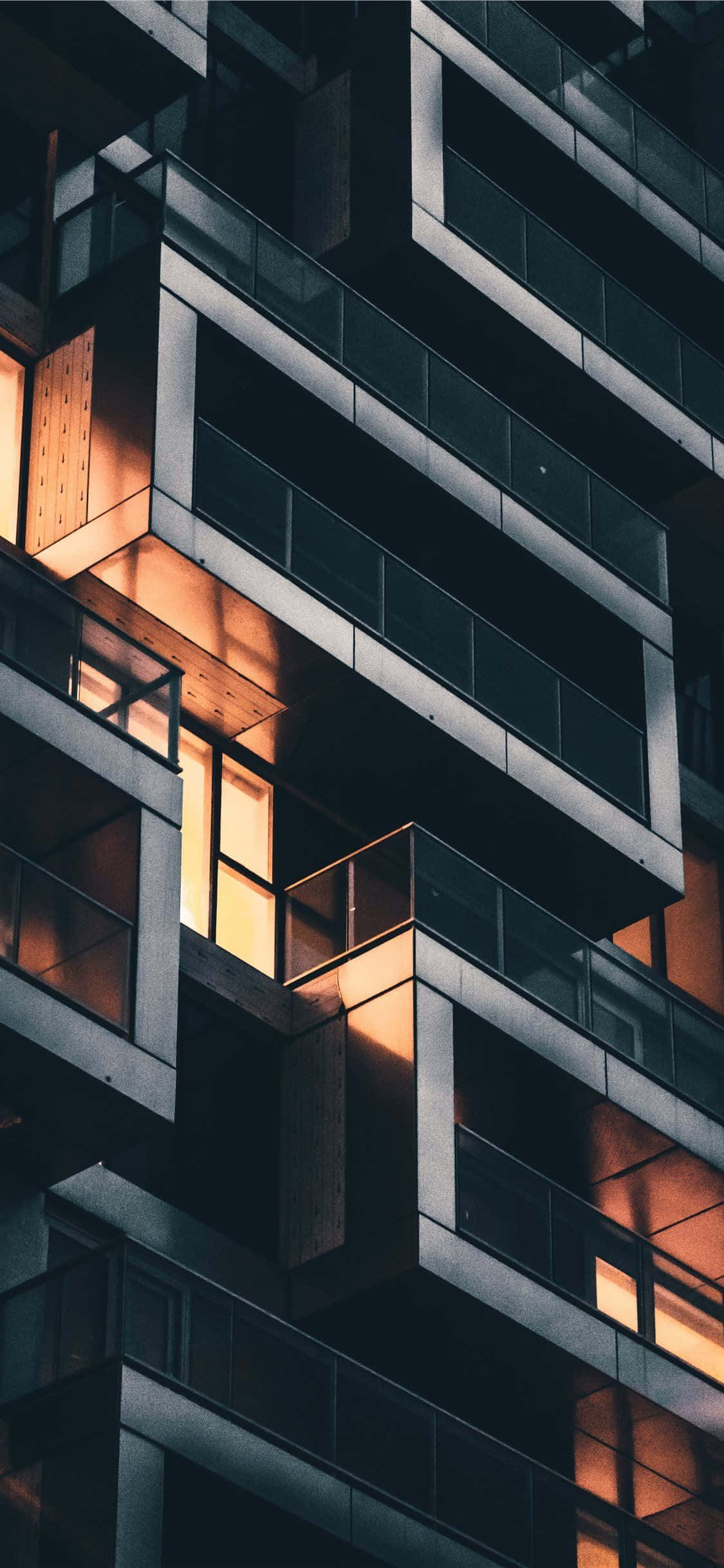 Boeiende Hedendaagse Argitektuurbalkon Muurpapier