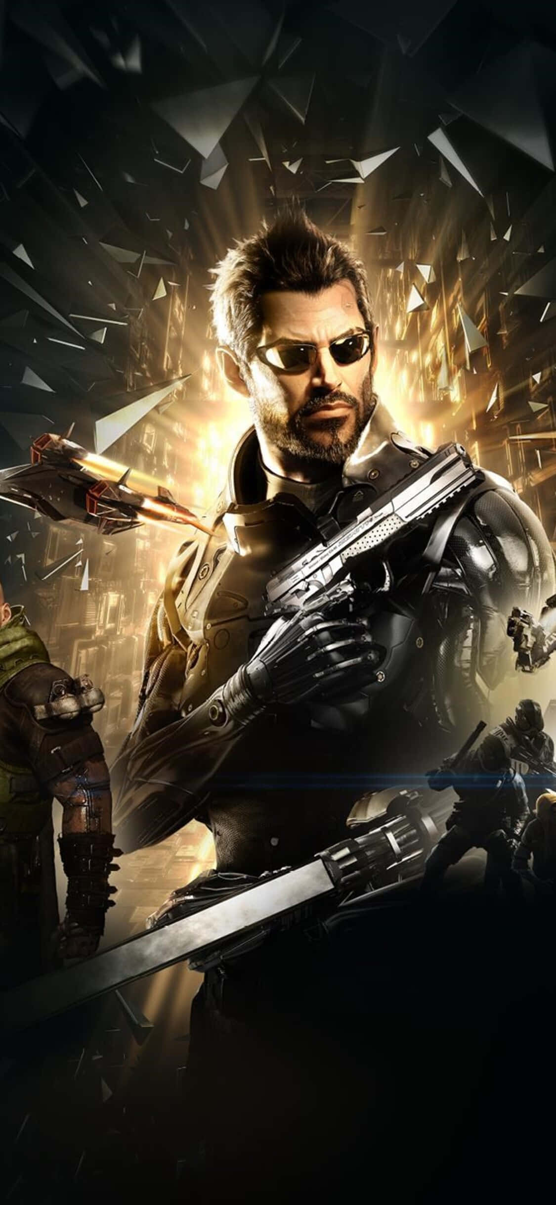 Ervaar die epiese storie van Android Deus Ex Mankind Divided Muurpapier