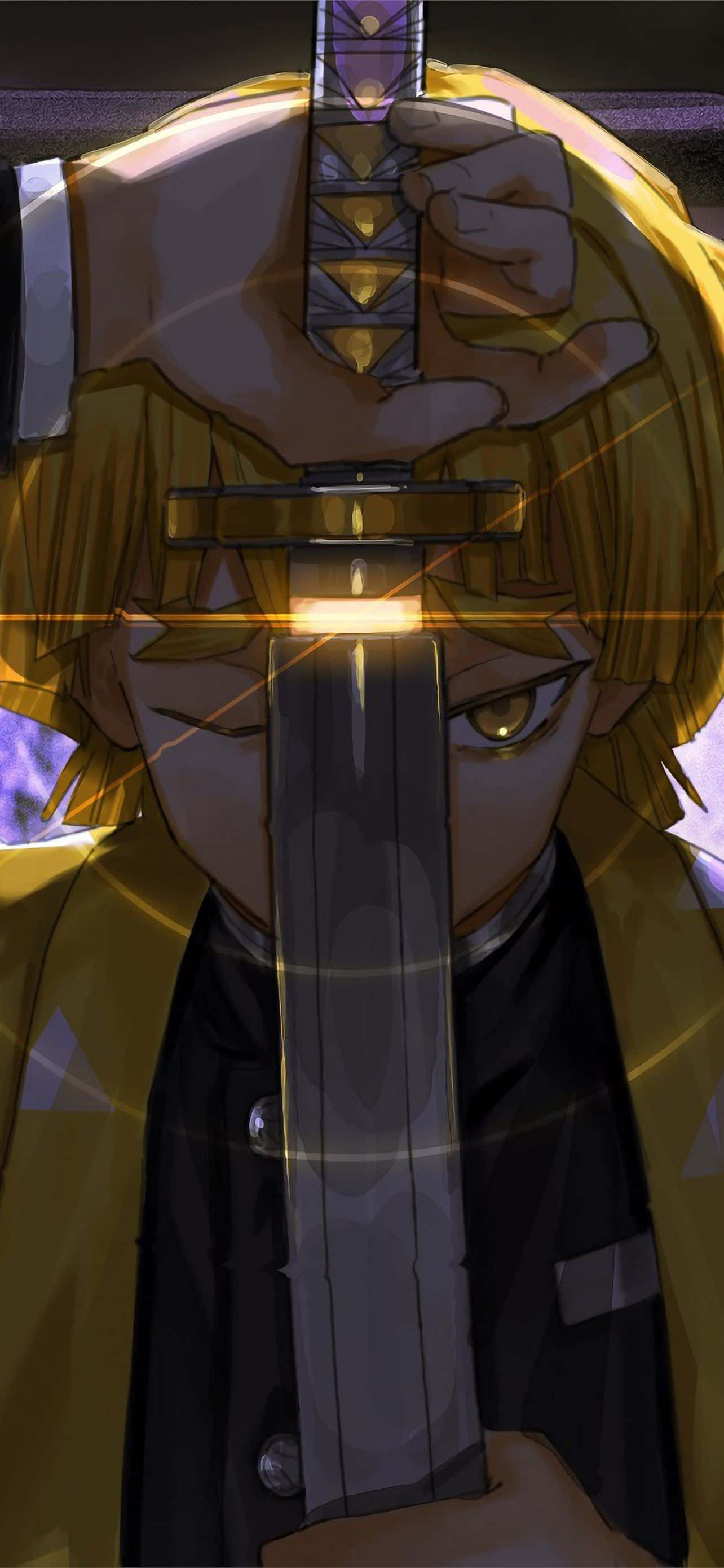 Beleef die epiese storie van Demon Slayer op jou splinternuwe iPhone 11 Muurpapier