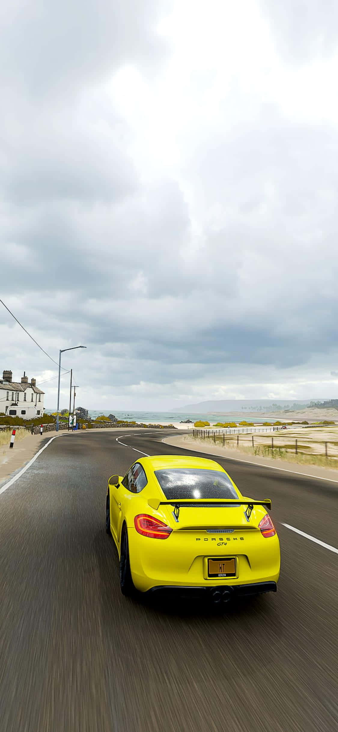 Beleef die resiespeletjie soos nog nooit tevore nie met die iPhone XS en Forza Horizon 4 Muurpapier