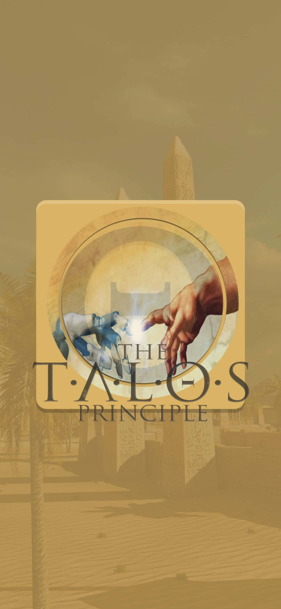 Beleef The Talos Principle op die iPhone Xs Muurpapier