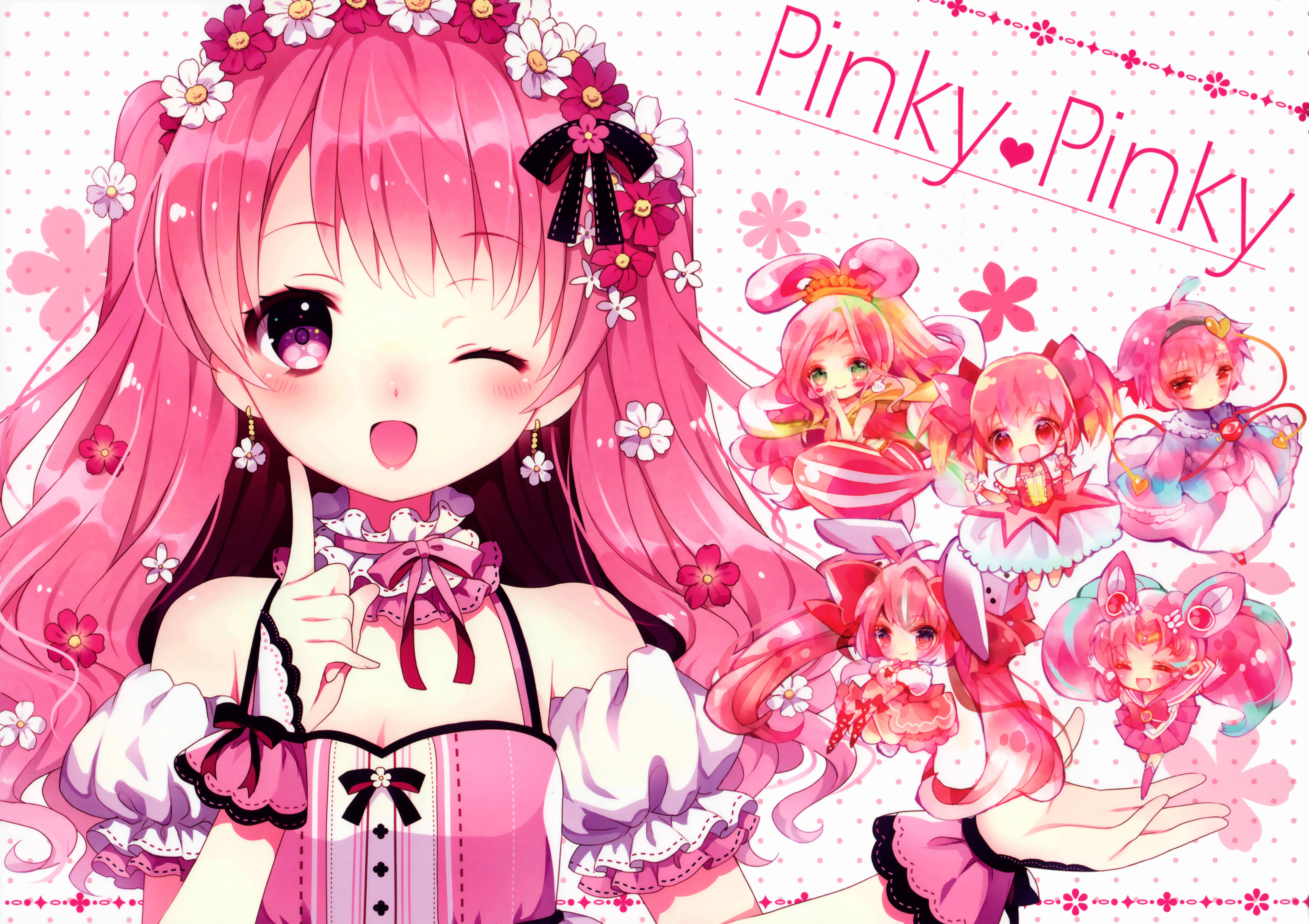Beliggaam die Kawaii-kultuur – Die pienk anime-estetika van Hikaru Usada. Muurpapier