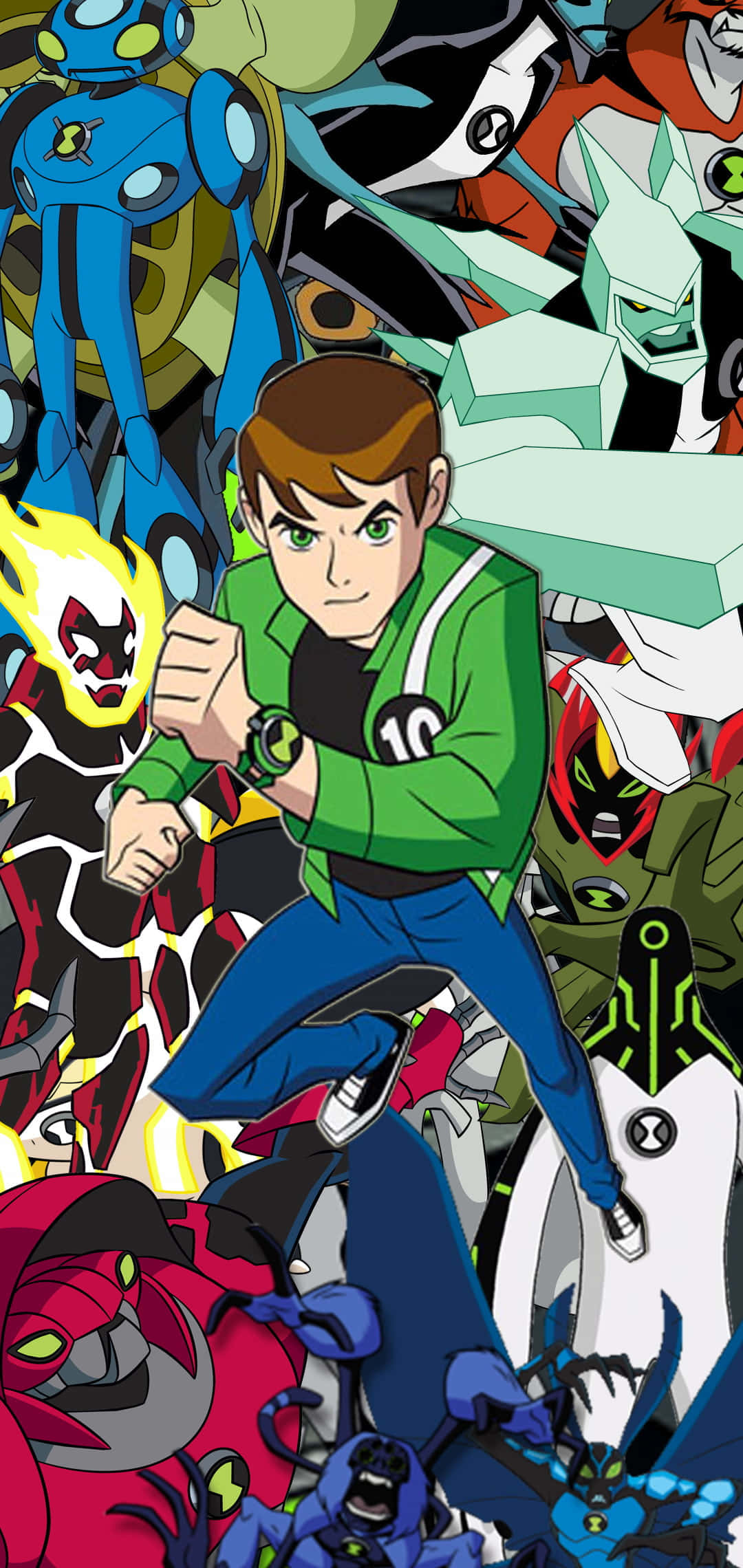 Ben 10 staan met moed en krag Muurpapier
