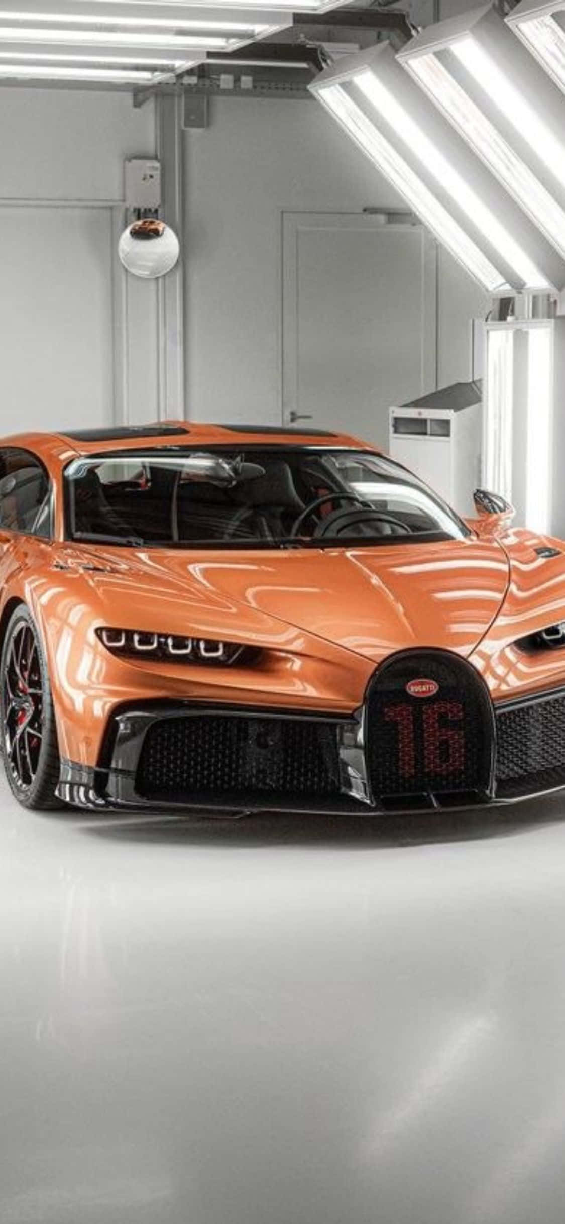 Benut die krag en spoed van die iPhone Xs met 'n Bugatti-styl. Muurpapier