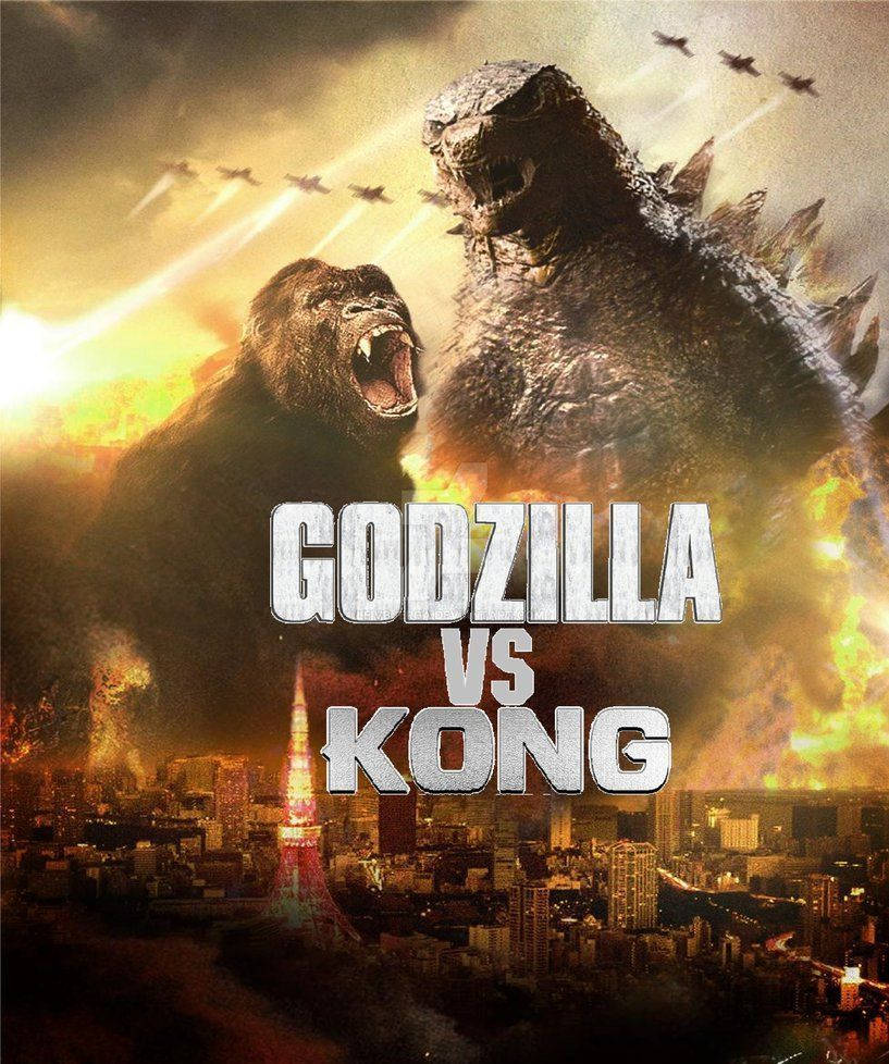 Berei voor vir 'n Epiese Konfrontasie in Godzilla Vs Kong Muurpapier