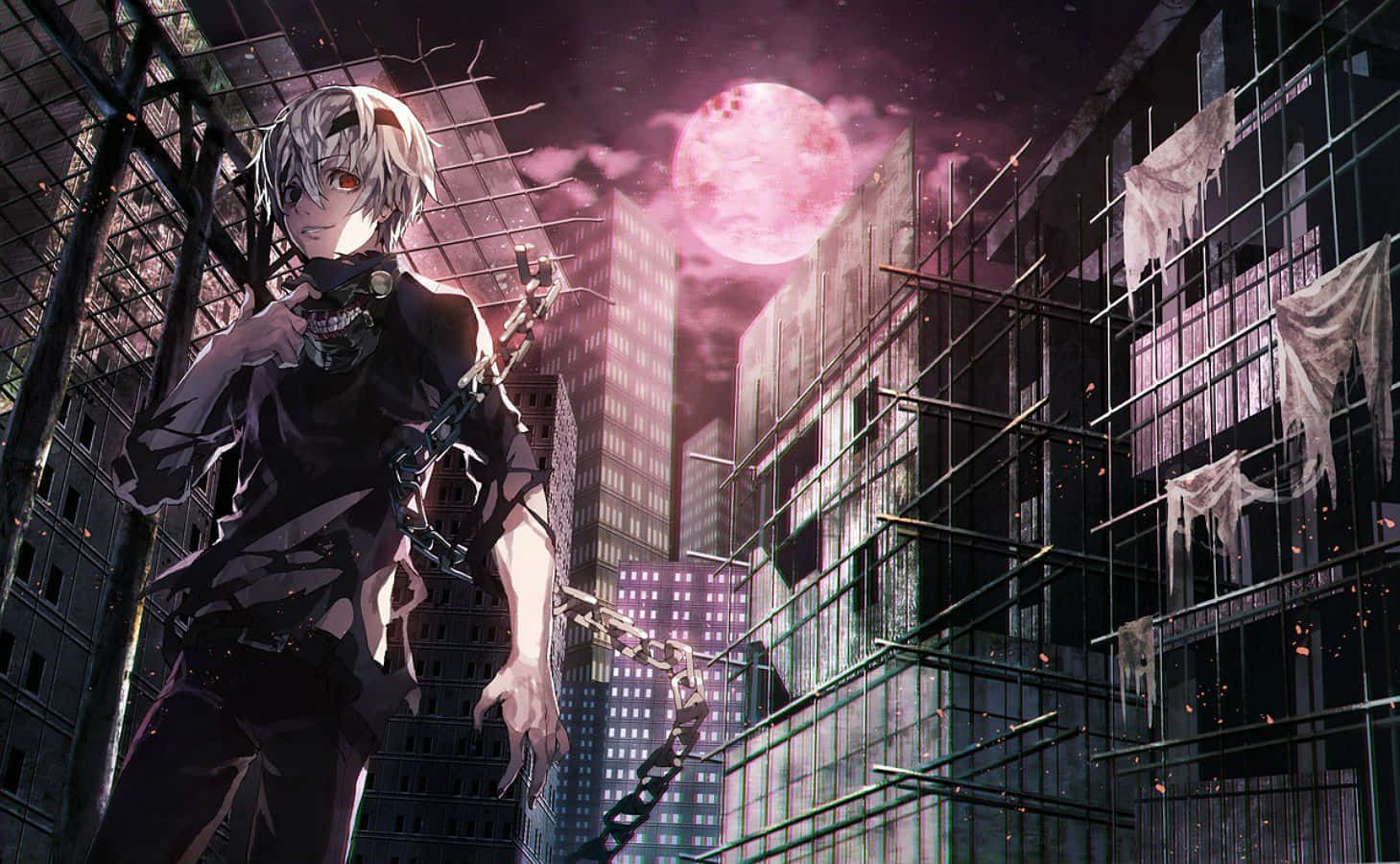 Bereid om Sy Lewe Op te Offer, Kaneki Ken van Tokio Ghoul Muurpapier