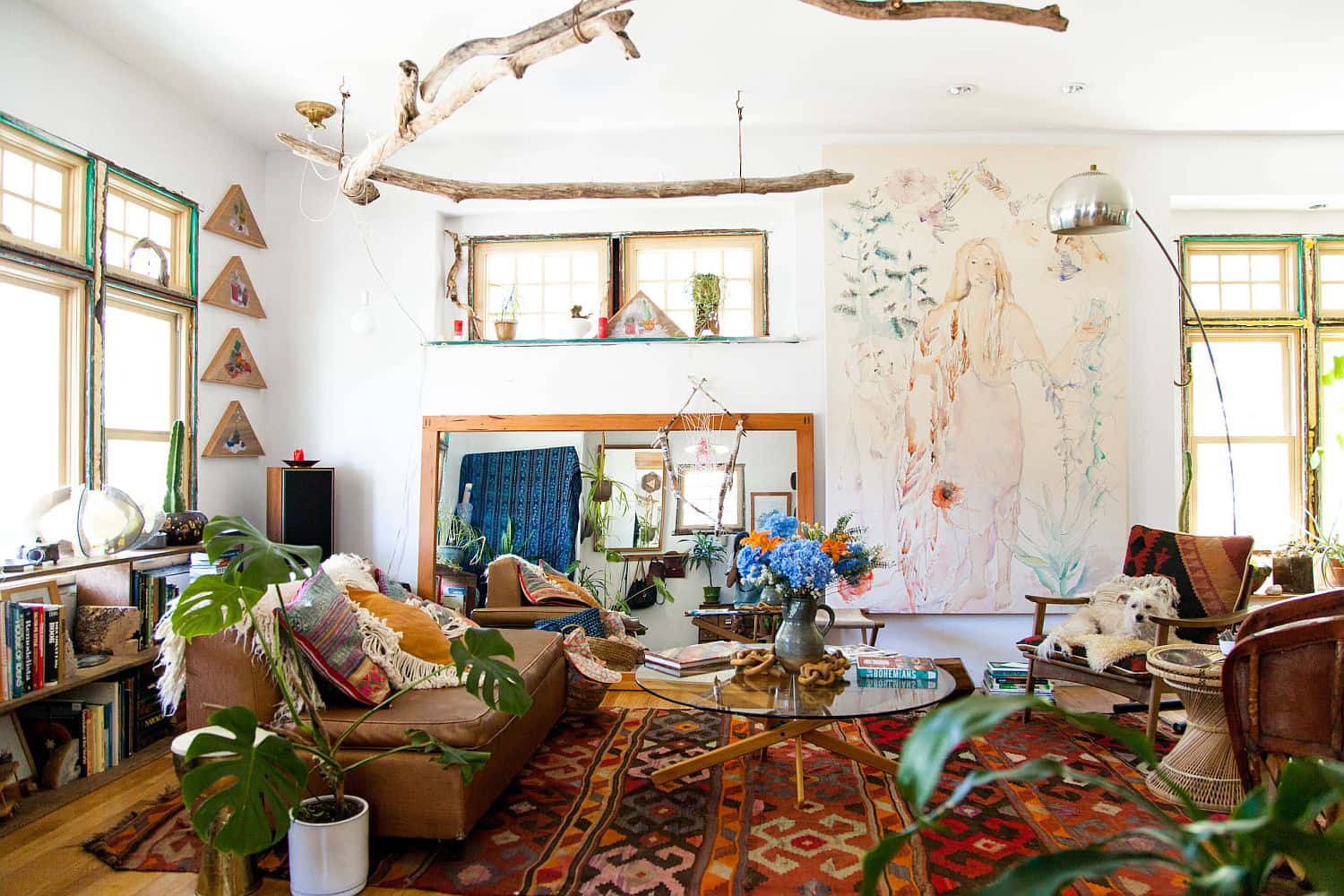 Bereik jou boho-chic-estetika met hierdie lewendige fotomuurale. Muurpapier