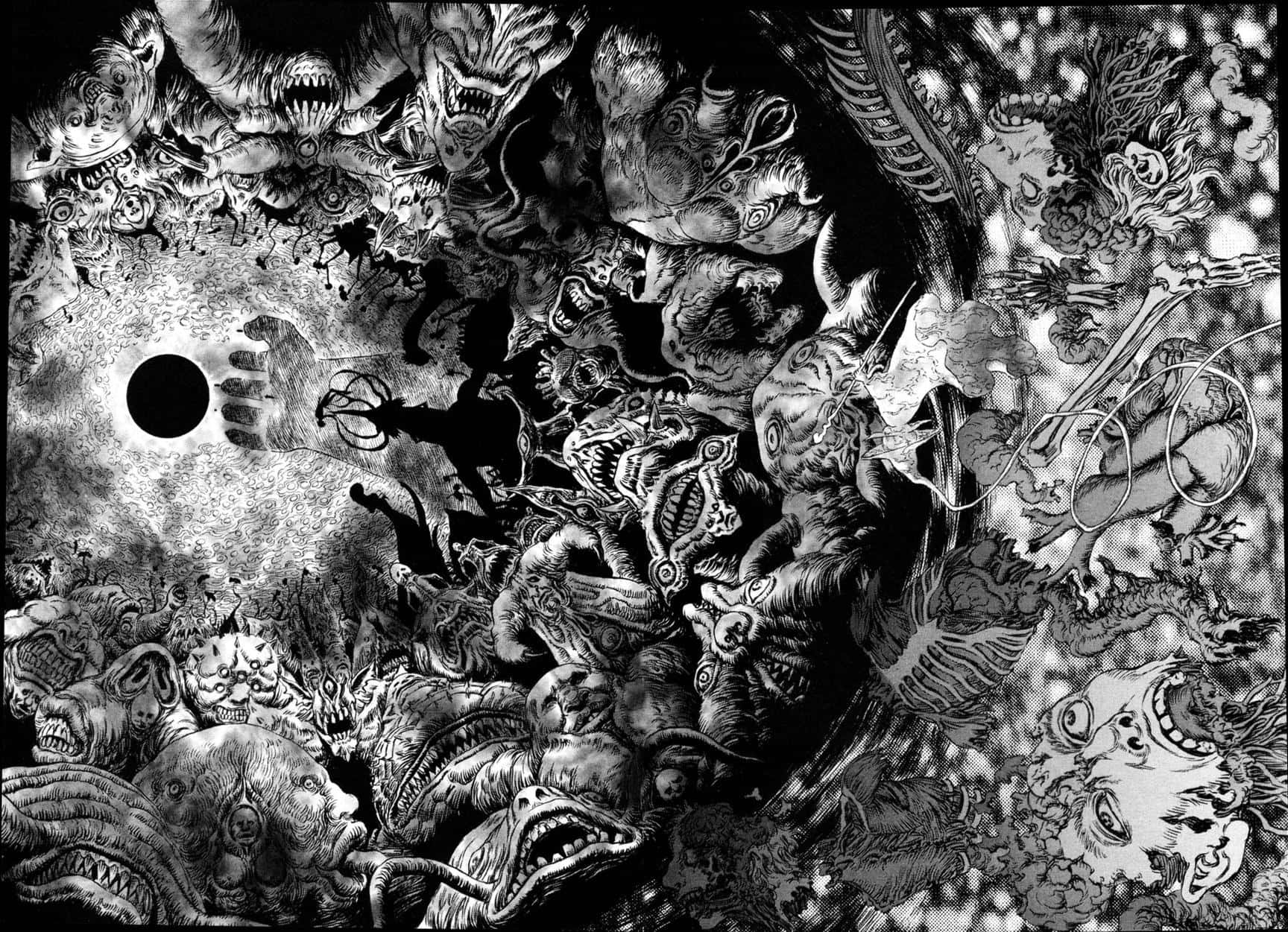 Berserk Manga Storting van Monsters Muurpapier