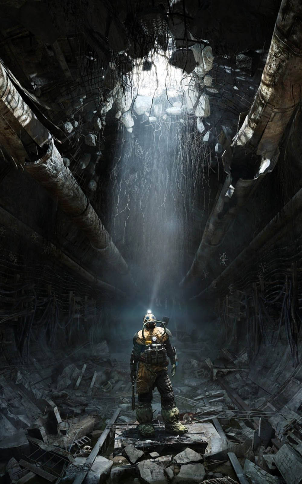 Beskadigde Tonnel in Metro Exodus Muurpapier