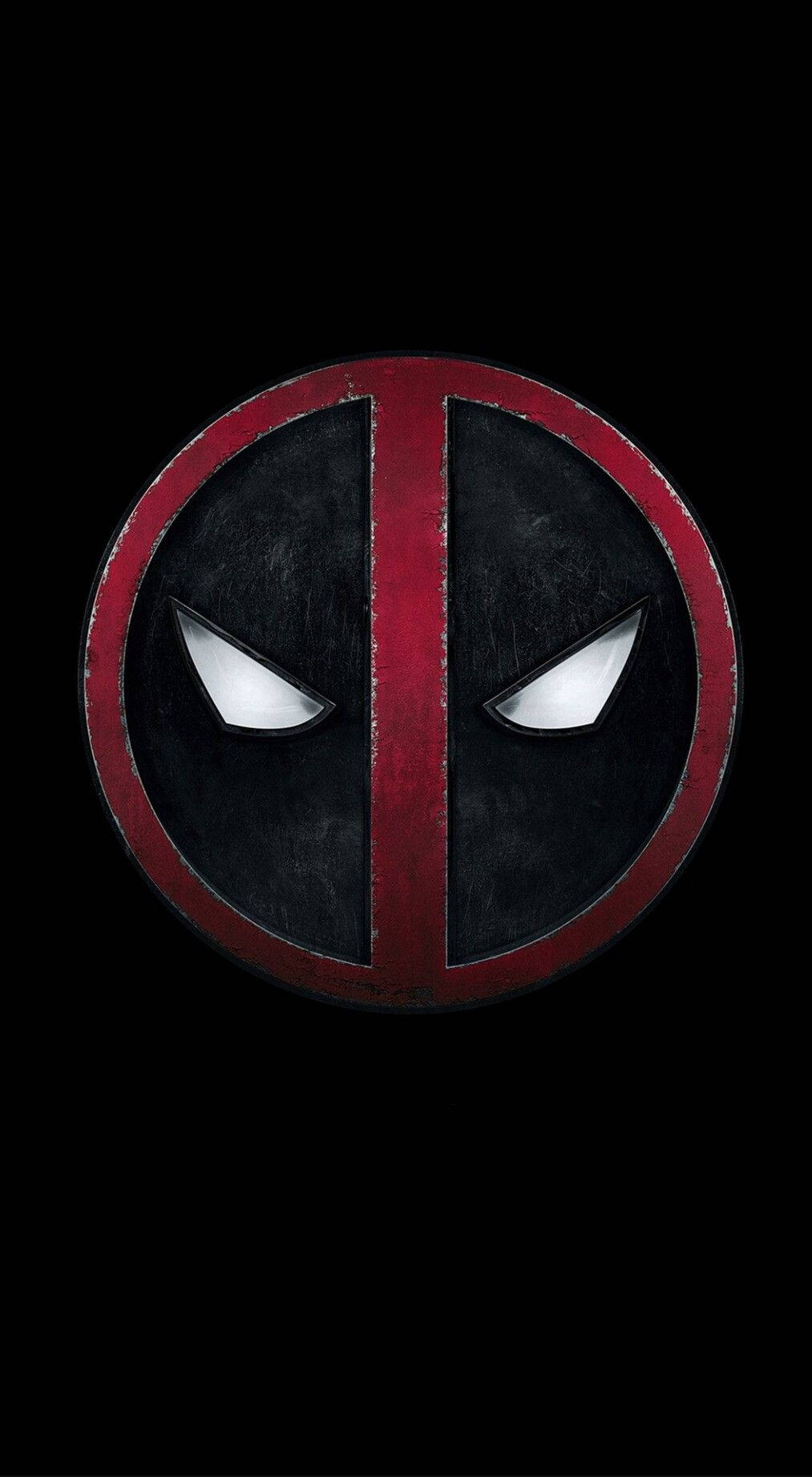 Beskerm jou toestel met Deadpool se maskerlogo Muurpapier