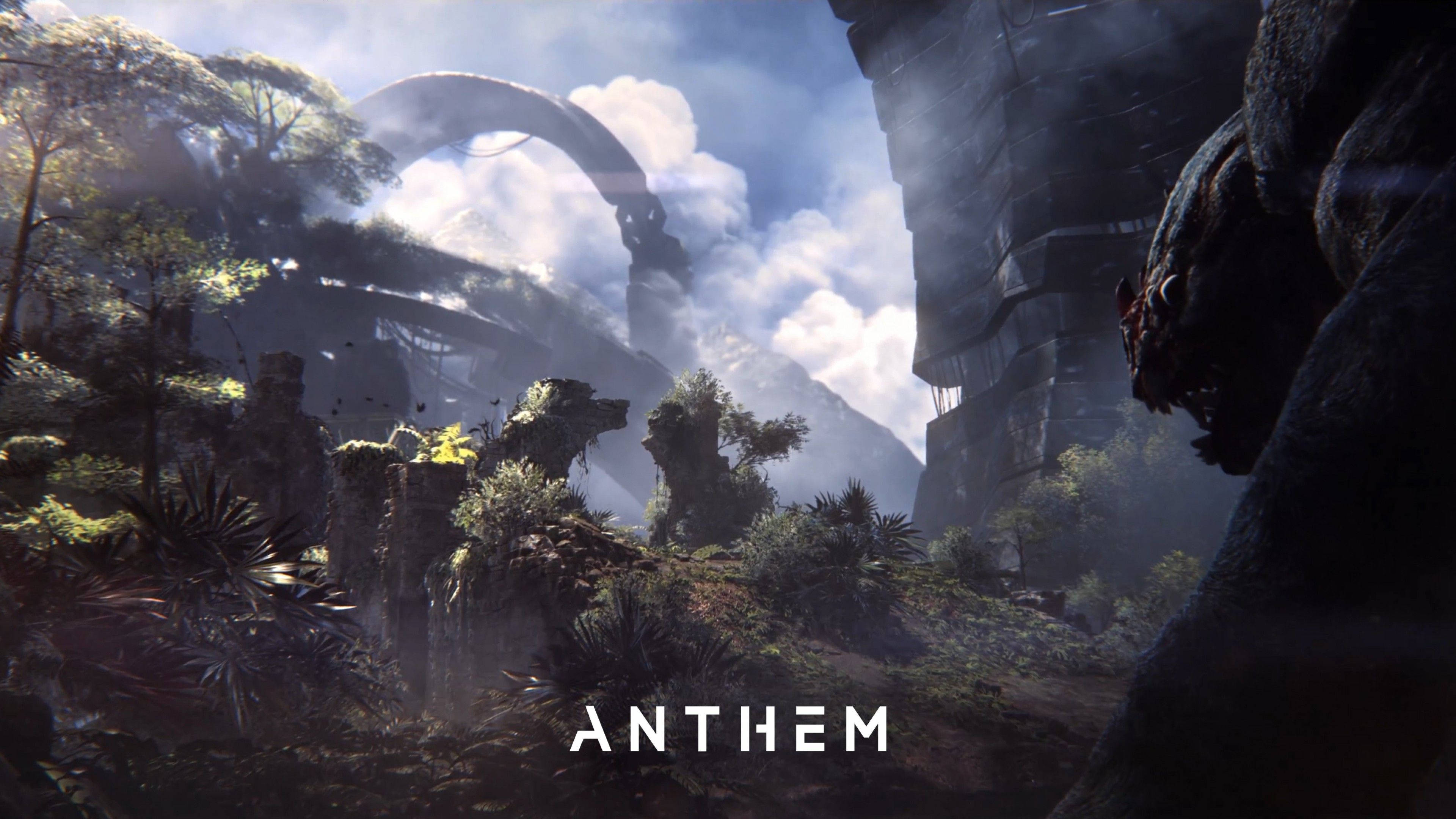 Besoek die mistieke Fortres van Anthem Muurpapier