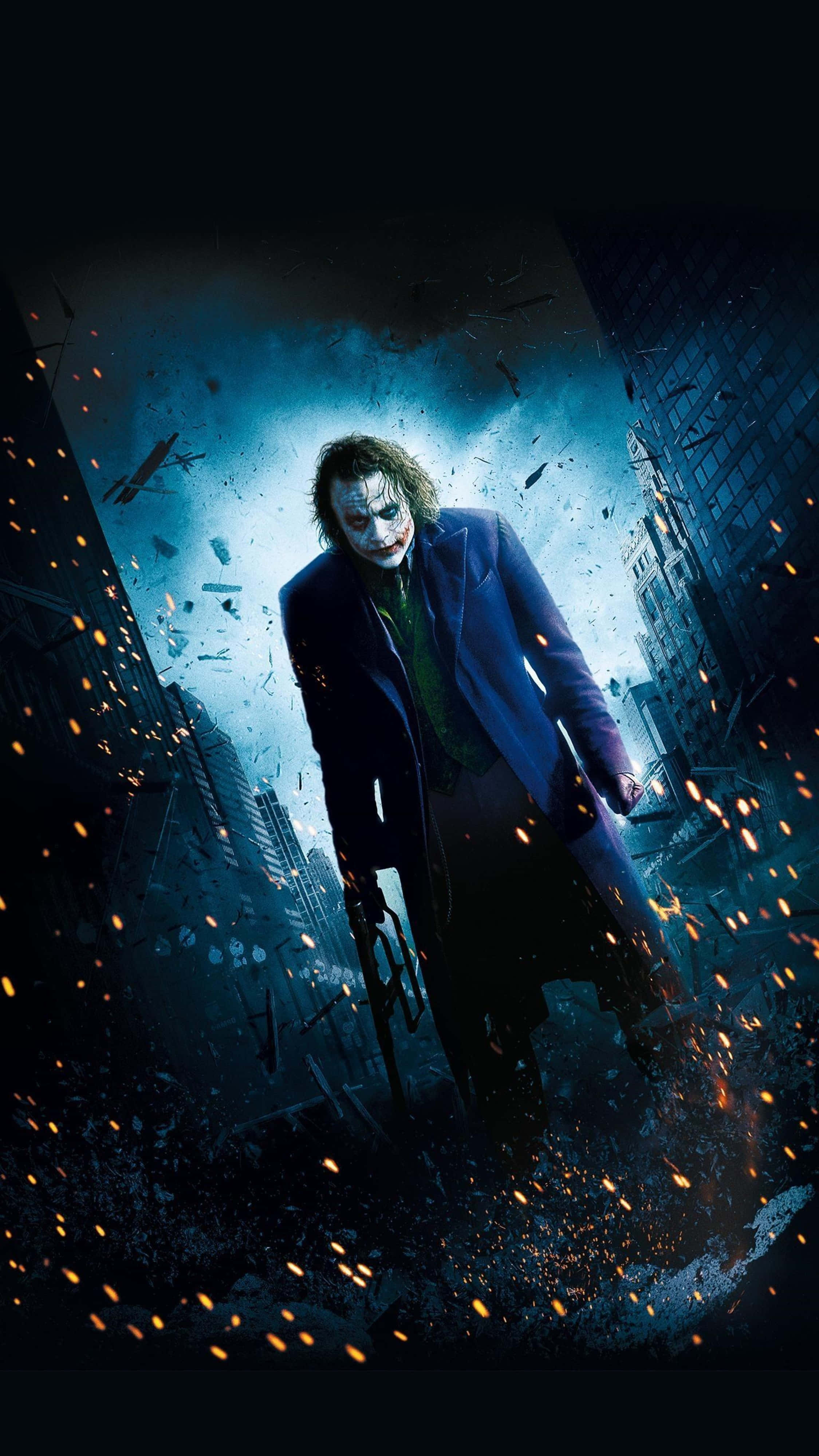 Bespreek Alles Joker 4K Foon Muurpapier