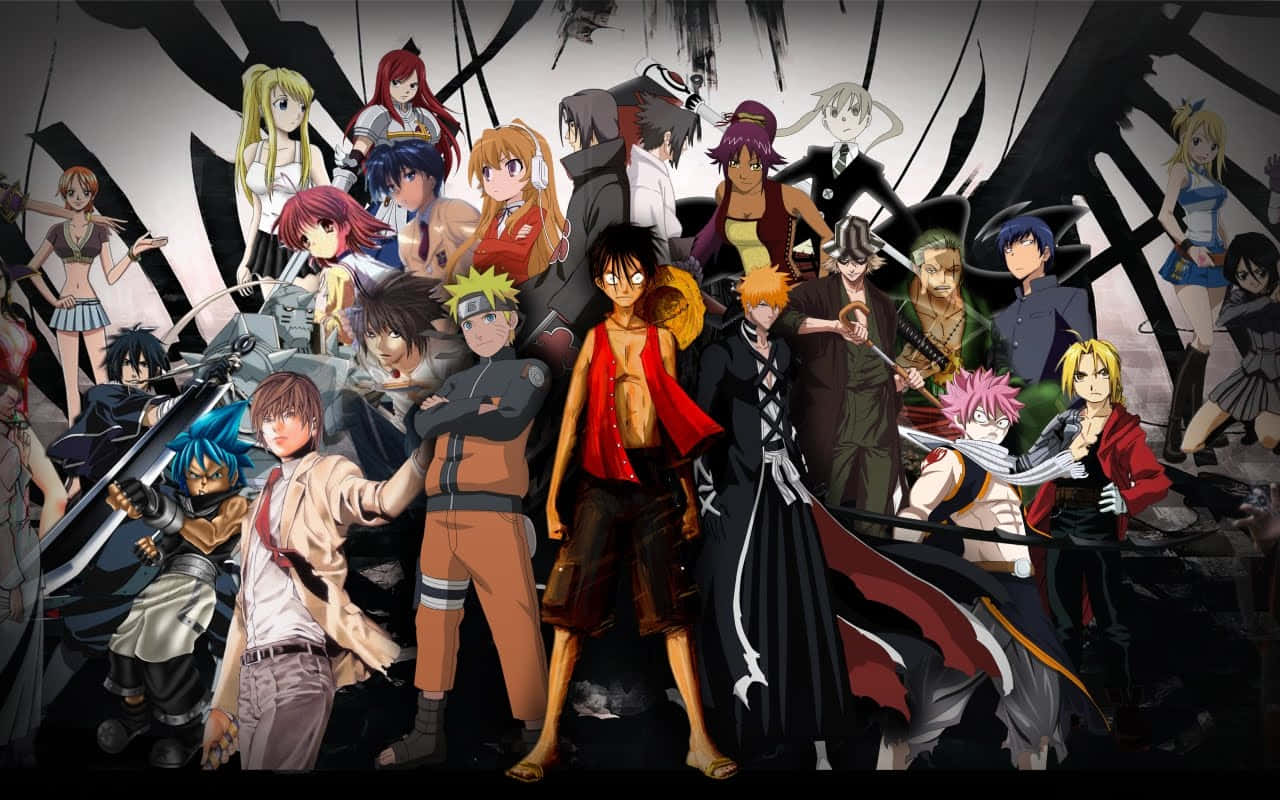Beste Animasie Beroemde Anime Hoofkarakters Muurpapier