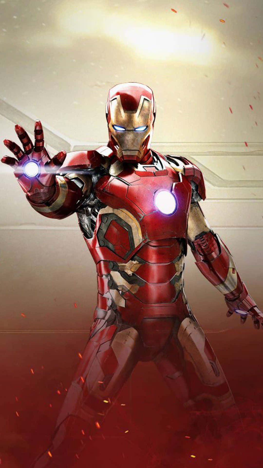 Beste Iron Man Laserstraal Repulsor Muurpapier