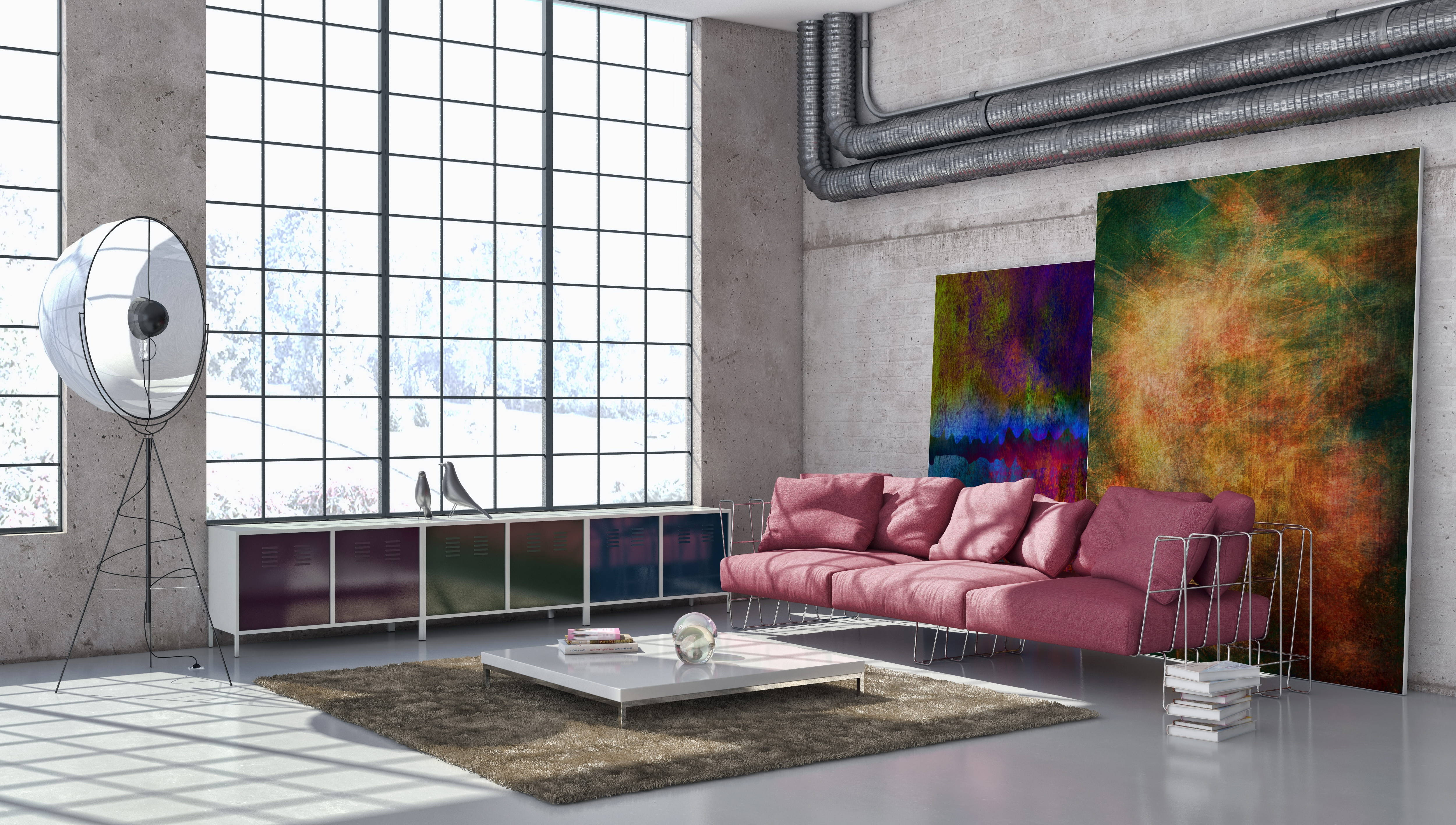 Betonafwerking Sitkamer Muurpapier