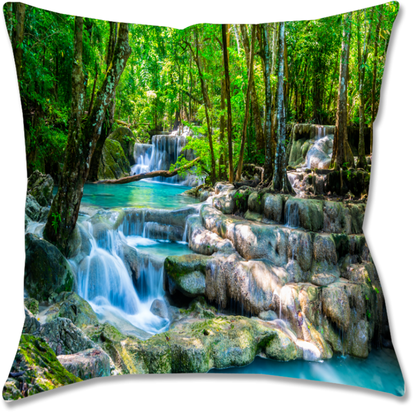 Betowerde Woud Waterval Rustigheid Muurpapier