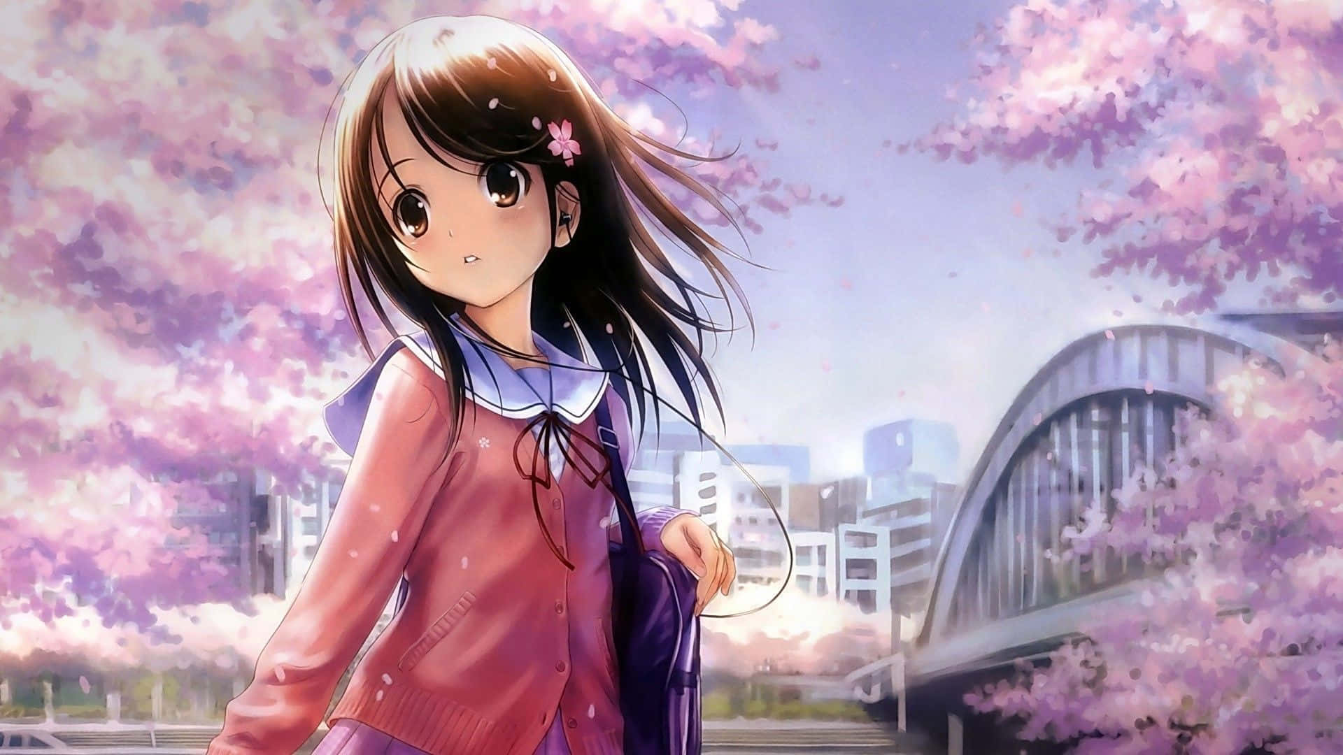 Betowerende Anime Fantasie Wêreld Muurpapier