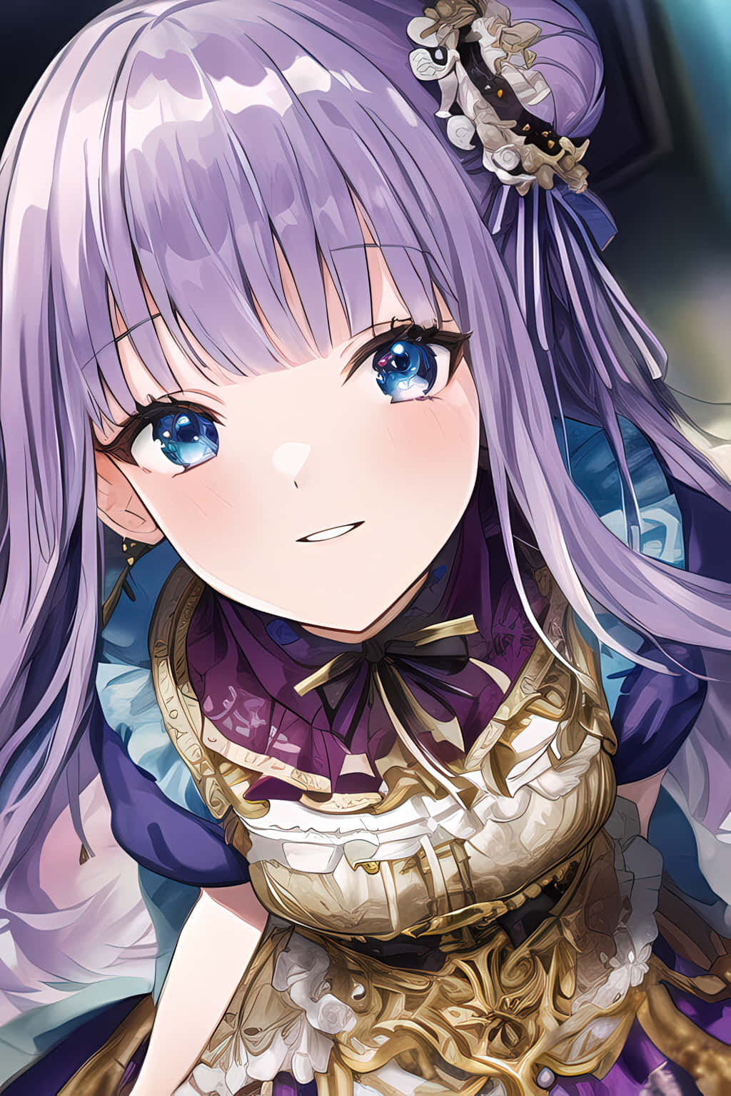 Betowerende Anime-toneel onder 'n Sterrehemel Muurpapier