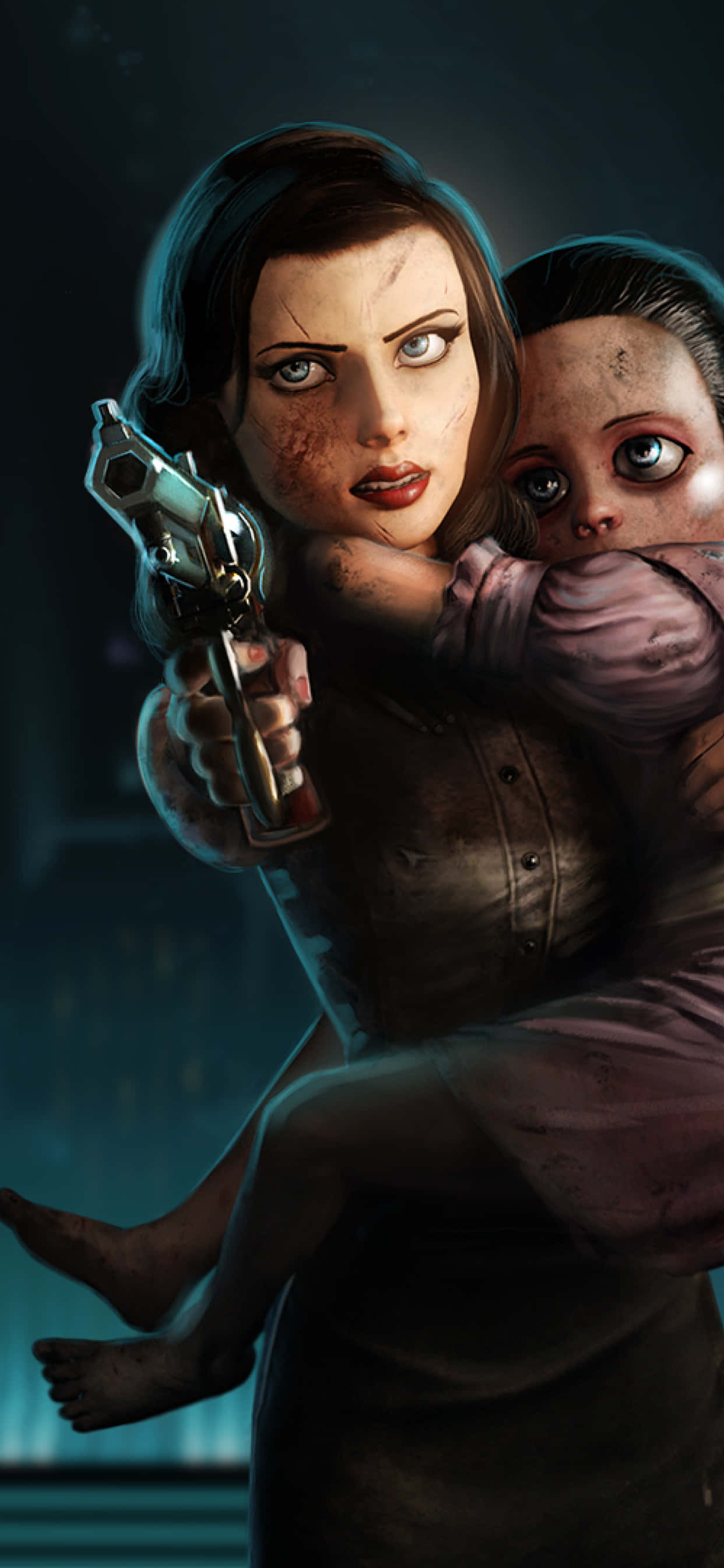 Betowerende Bioshock Infinite-agtergrond op iPhone XS Max Muurpapier