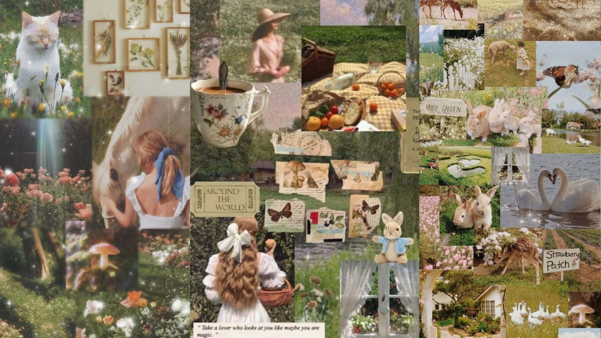 Betowerende Cottagecore-estetiese Agtergrond Muurpapier
