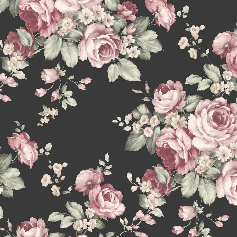 Betowerende Donker Blomme-agtergrond Muurpapier
