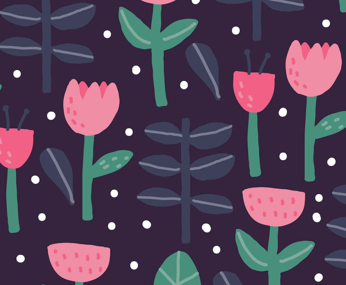 Betowerende Donker Blomme-agtergrond Muurpapier